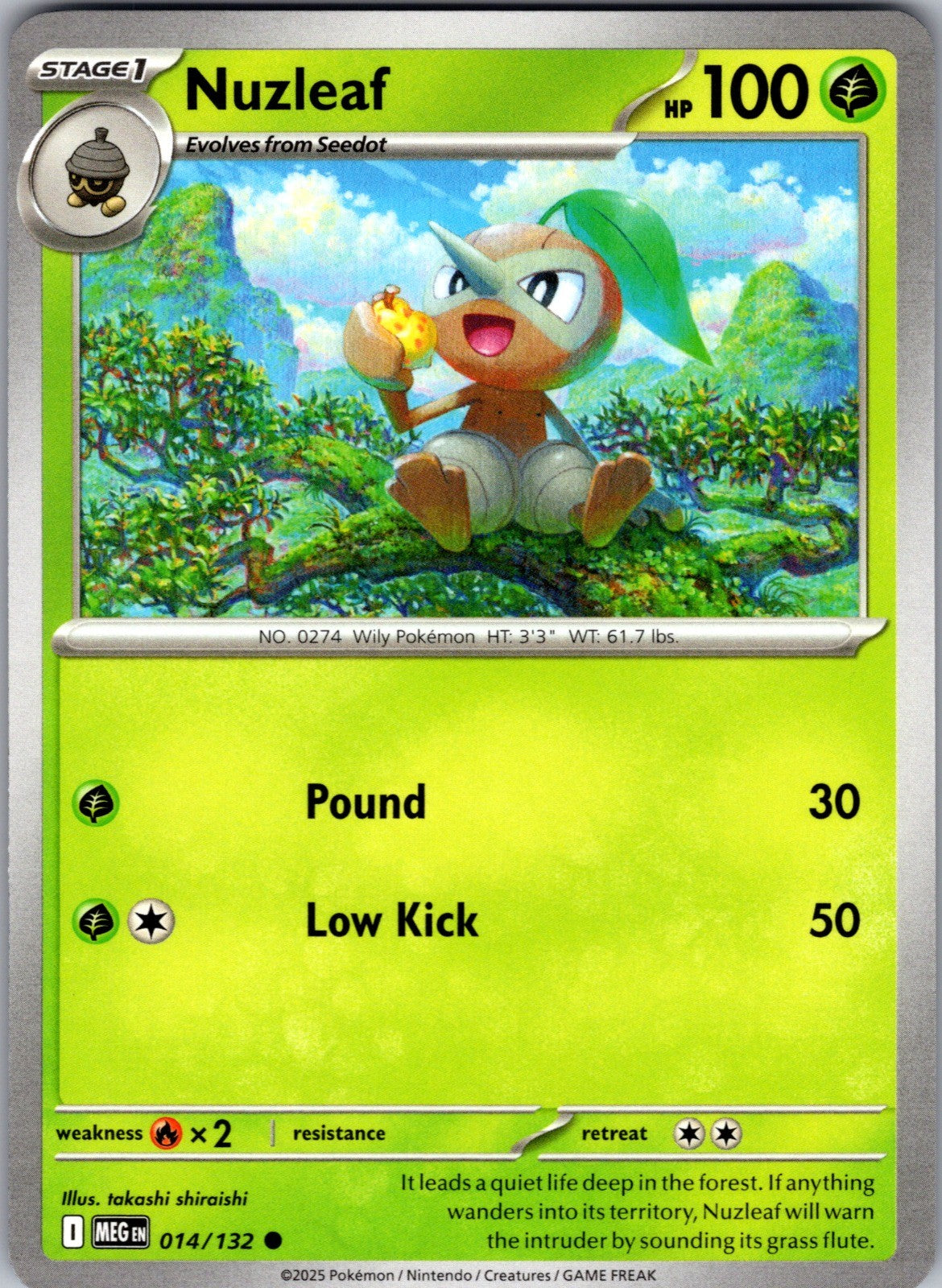 Nuzleaf Common ME01: Mega Evolution 014/132 LP