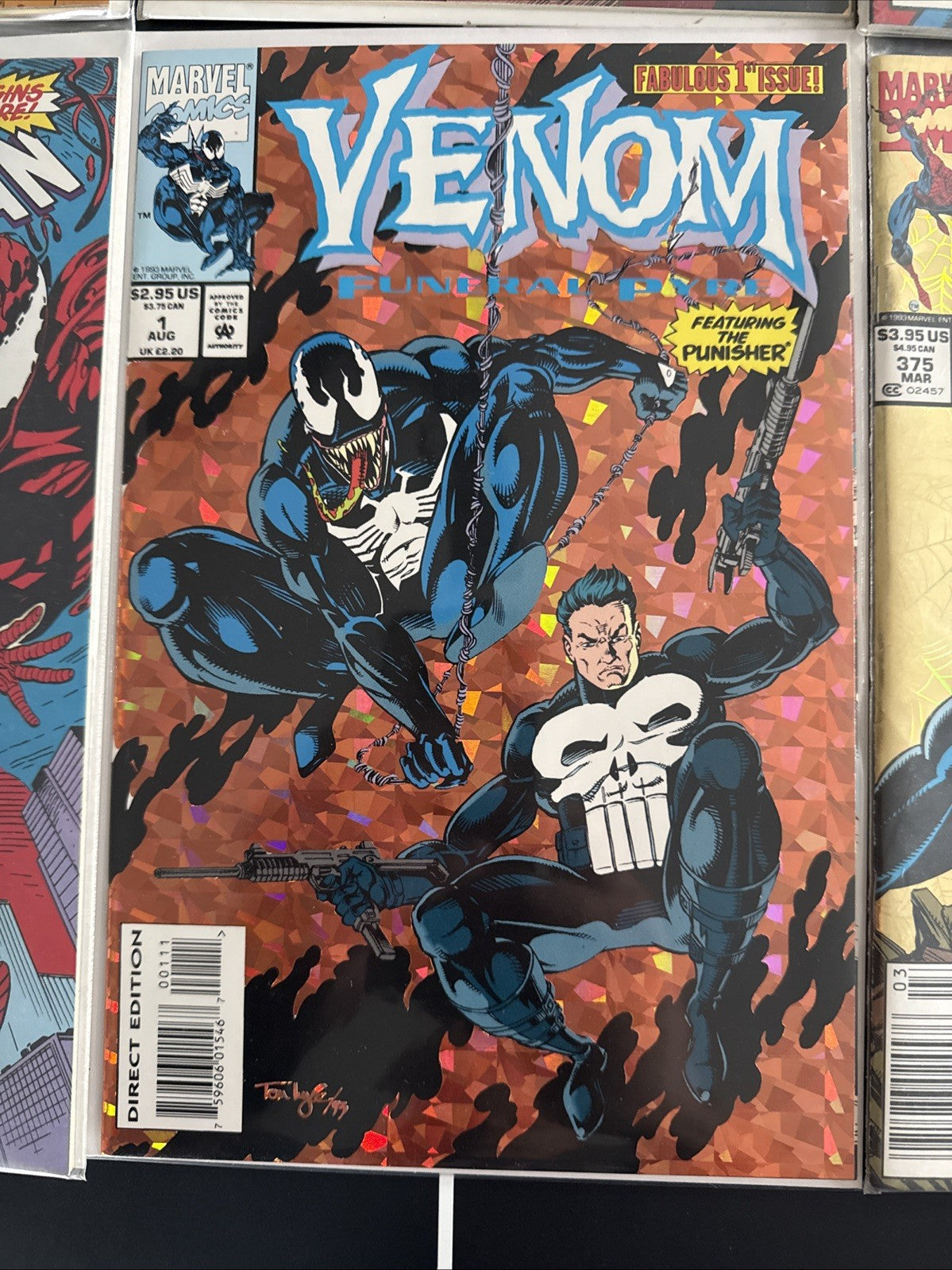 Spider-Man and Venom keys and popular covers. Mixed conditions