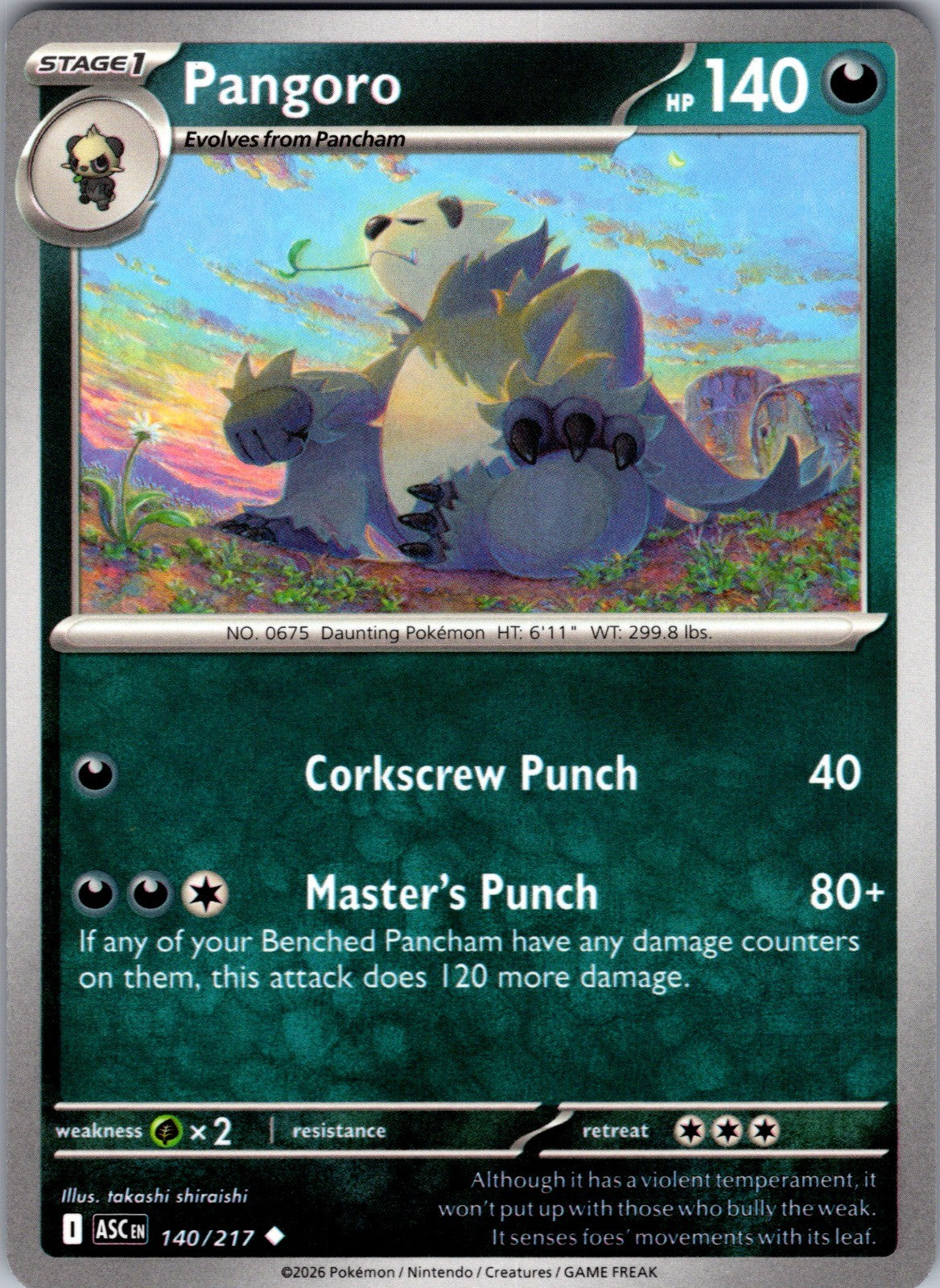 Pangoro (Energy Symbol Pattern) Reverse Holo Uncommon ME: Ascended Heroes 140/21