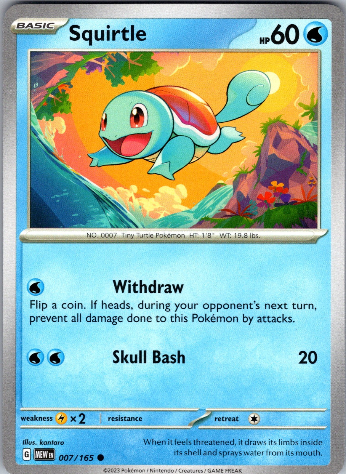 Squirtle Common SV: Scarlet & Violet 151 007/165 LP