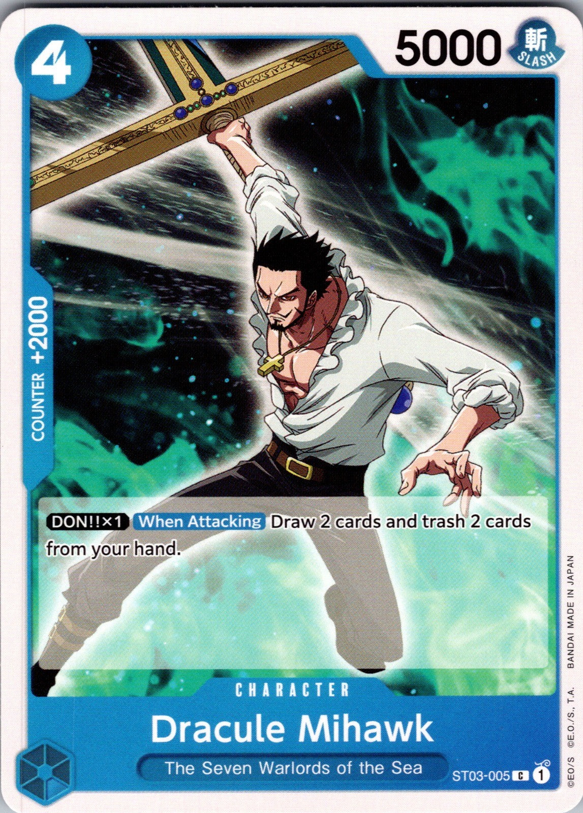 Dracule Mihawk C Starter Deck 3: The Seven Warlords of The Sea ST03-005 LP