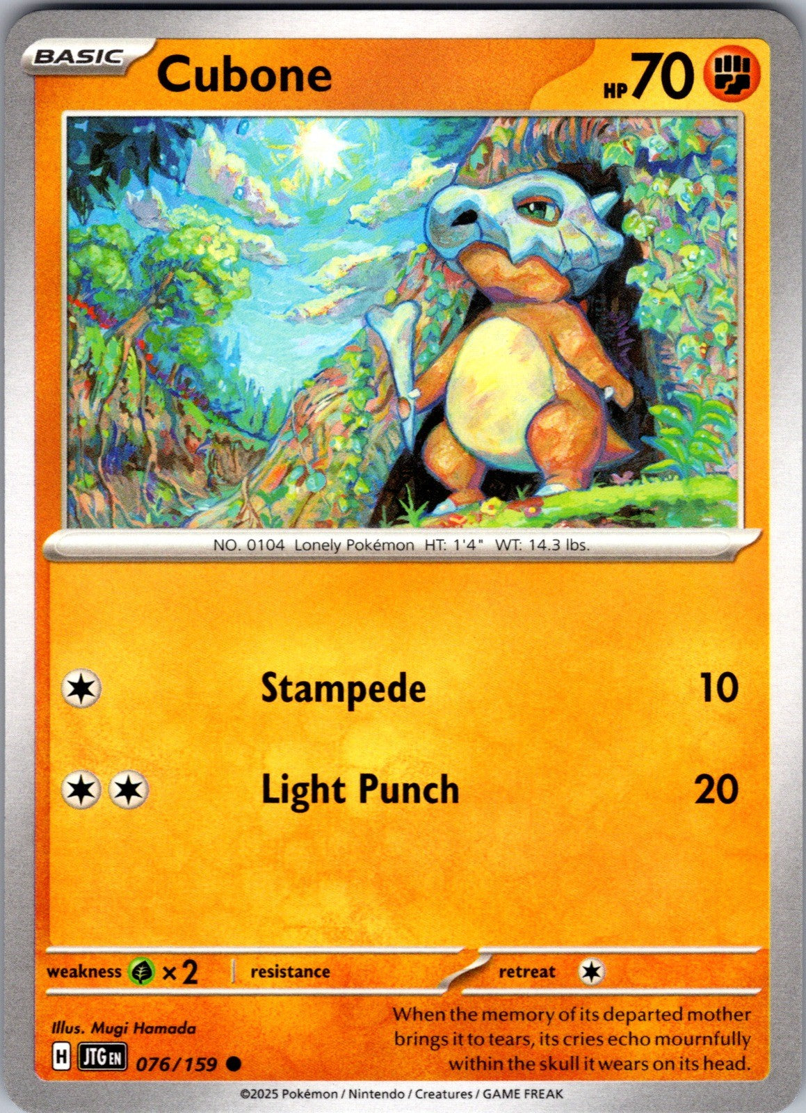 Cubone Common SV09: Journey Together 076/159 LP