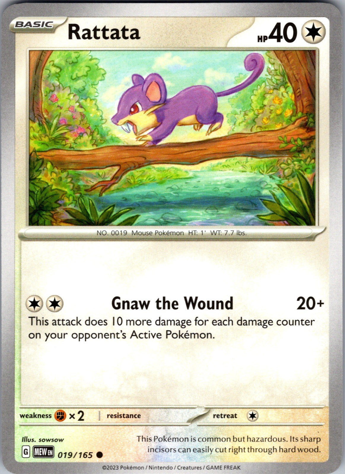 Rattata Common SV: Scarlet & Violet 151 019/165 LP