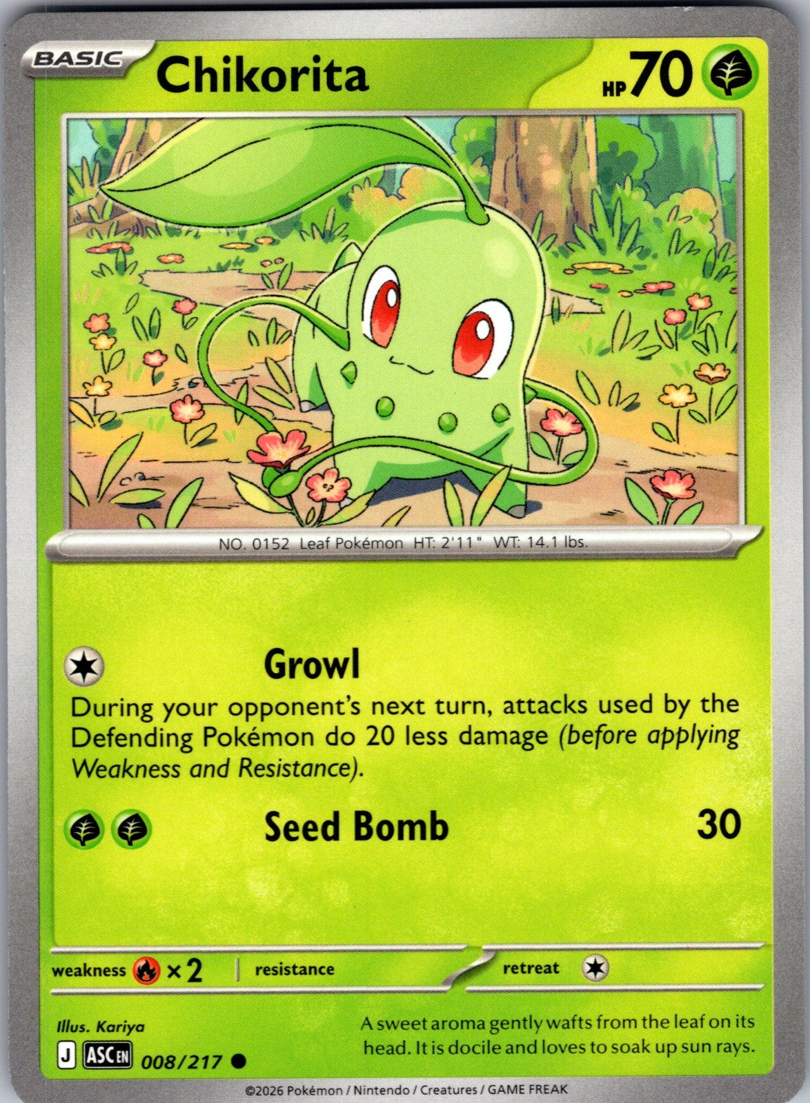 Chikorita Common ME: Ascended Heroes 008/217 LP