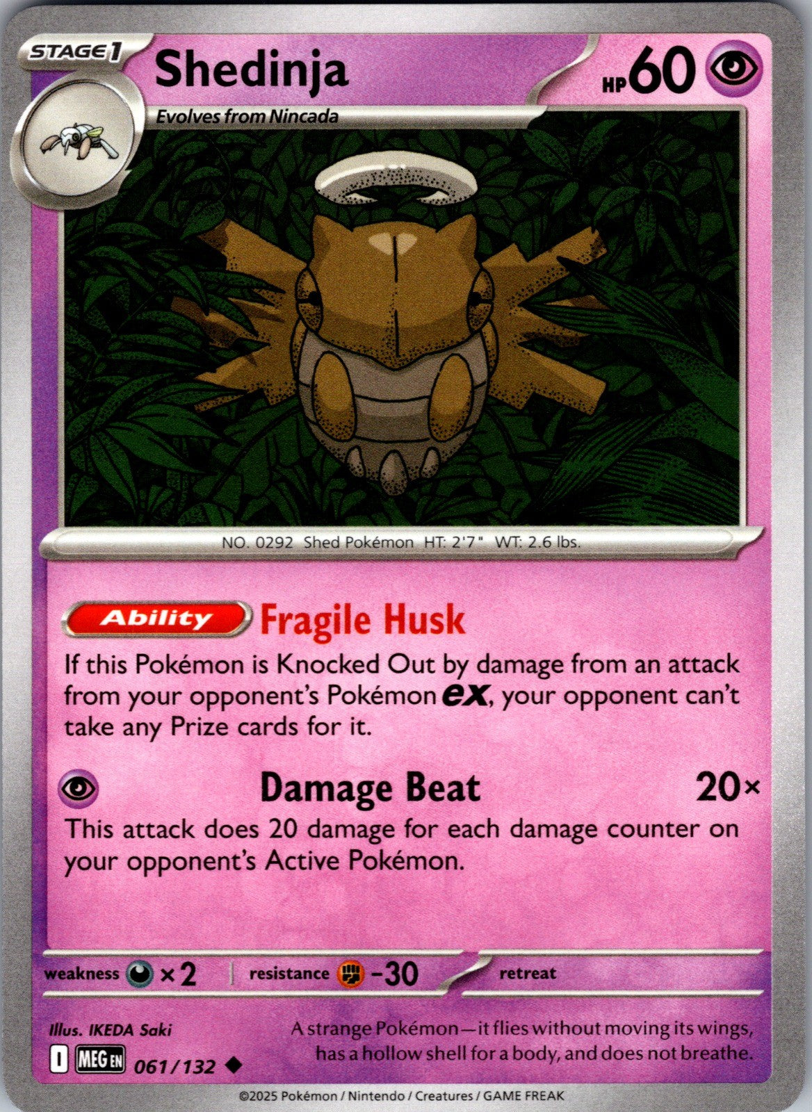Shedinja Uncommon ME01: Mega Evolution 061/132 LP