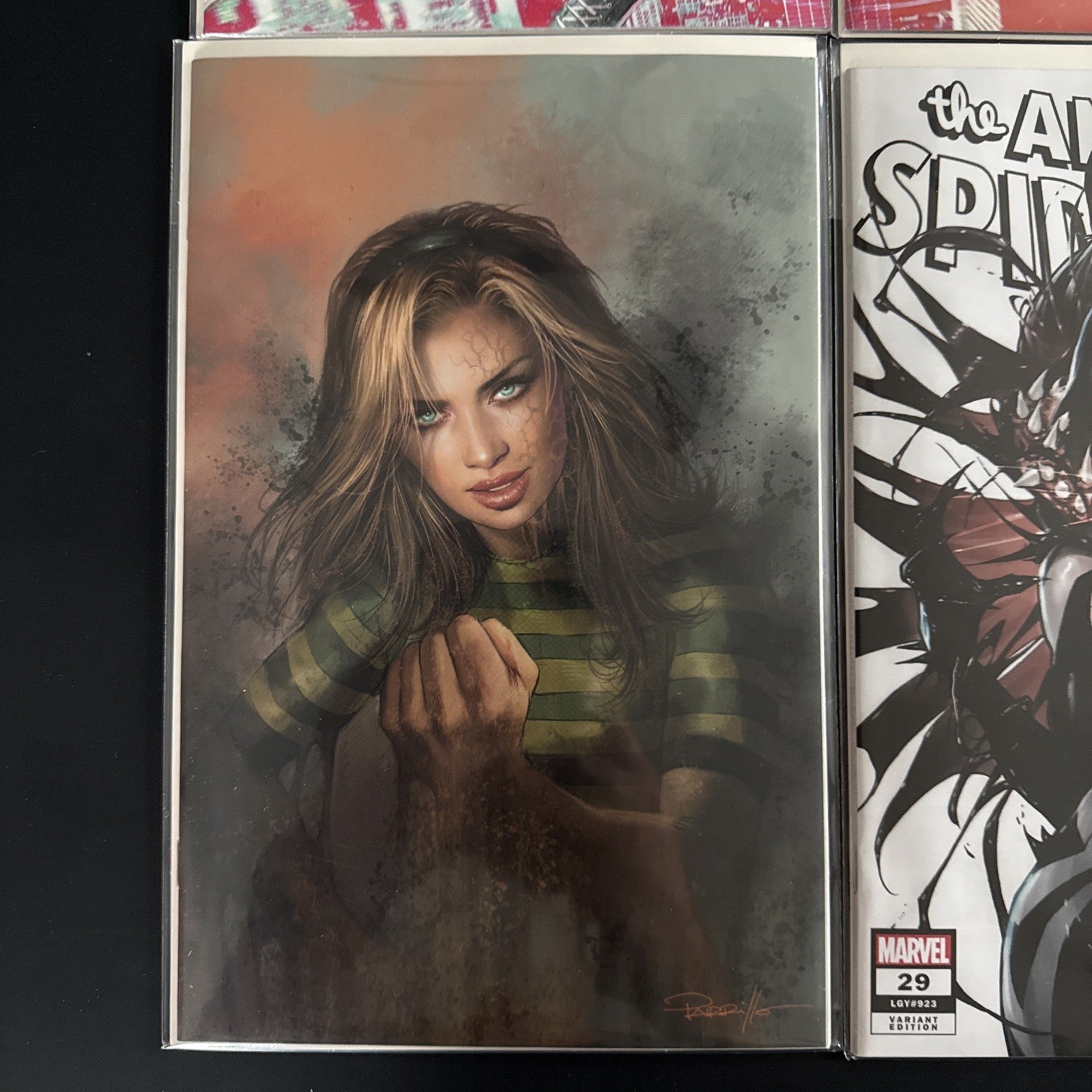 Spider-Man, spider Gwen, Miles Morales, Silk. Lobos Exclusive variant cover set