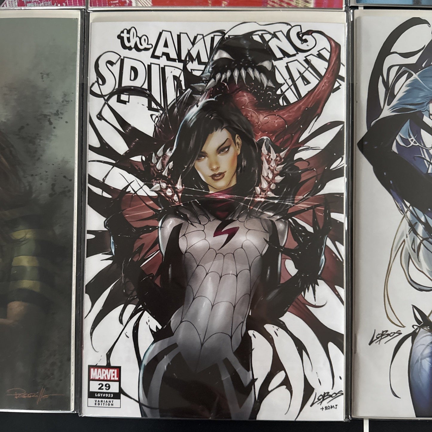 Spider-Man, spider Gwen, Miles Morales, Silk. Lobos Exclusive variant cover set