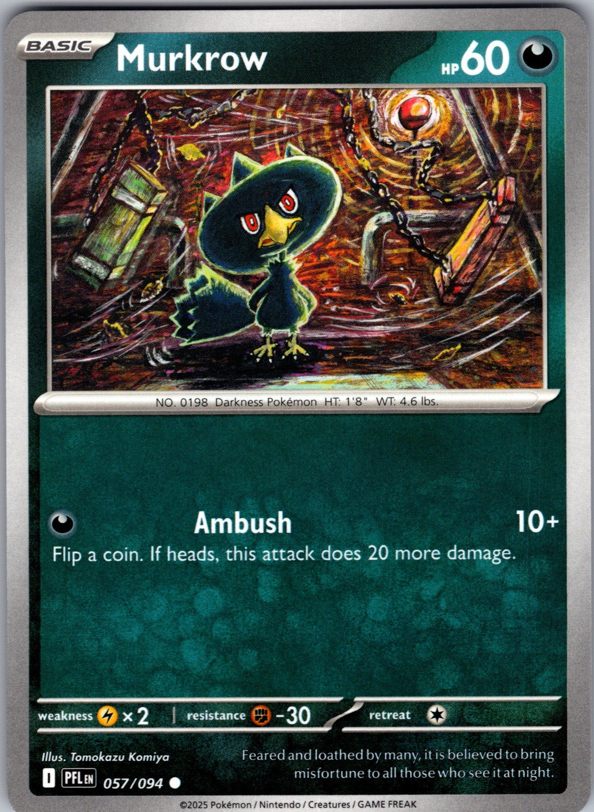 Murkrow Common ME02: Phantasmal Flames 057/094 LP