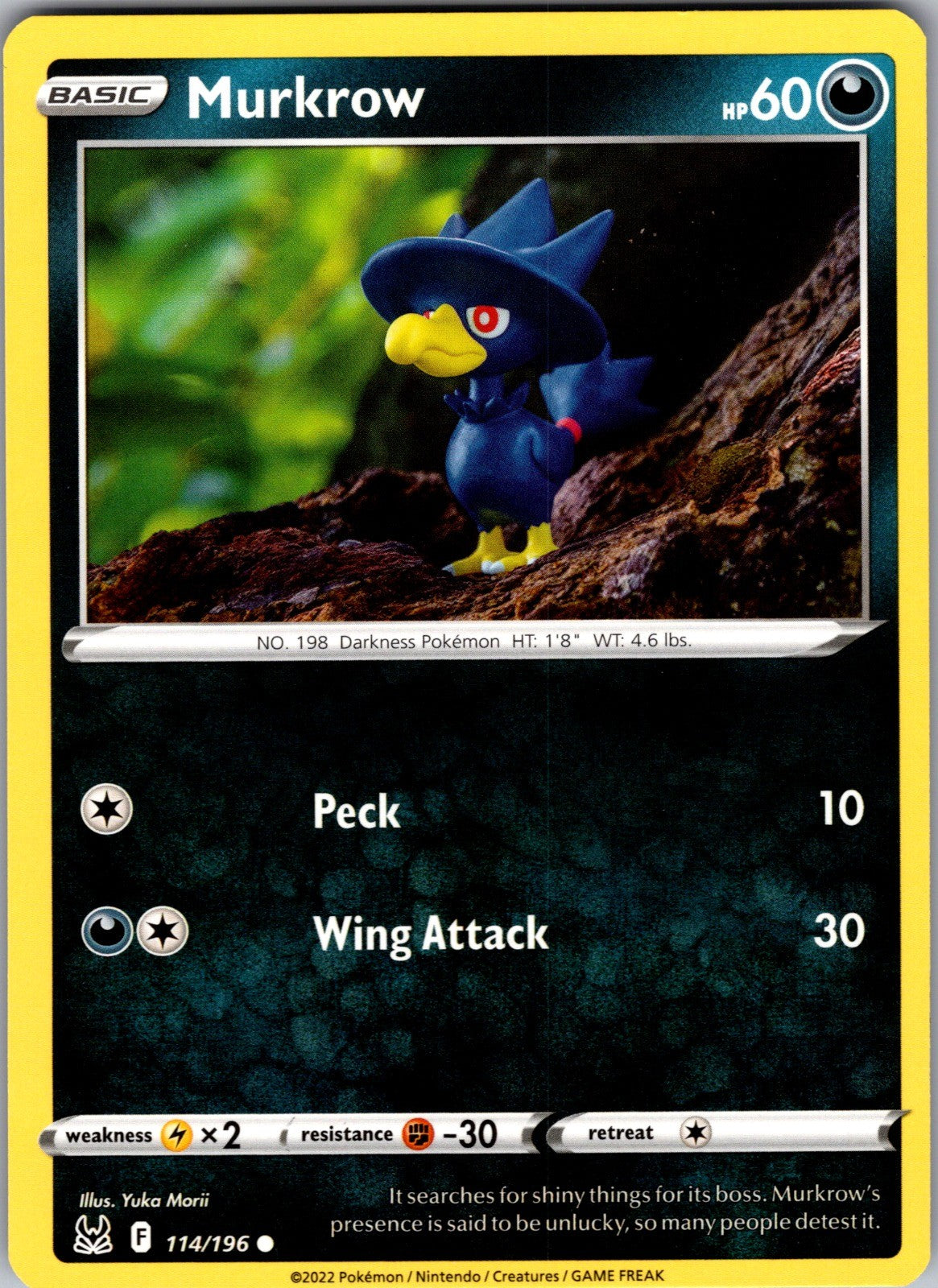 Murkrow Common SWSH11: Lost Origin 114/196 LP