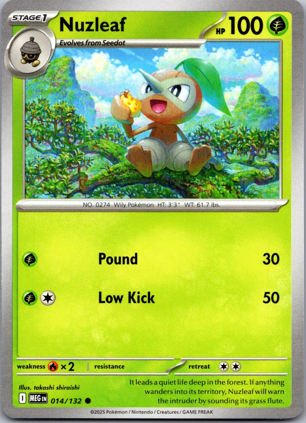 Nuzleaf Common ME01: Mega Evolution 014/132 LP