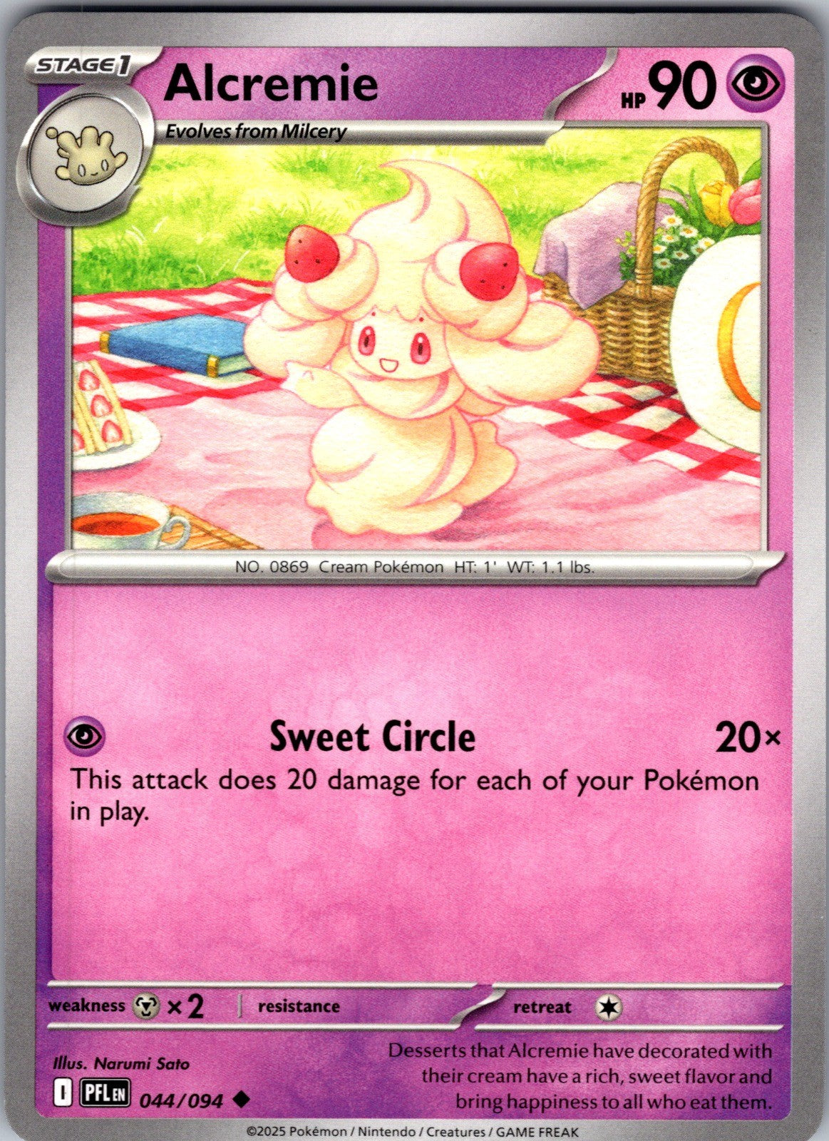 Alcremie Uncommon ME02: Phantasmal Flames 044/094 LP