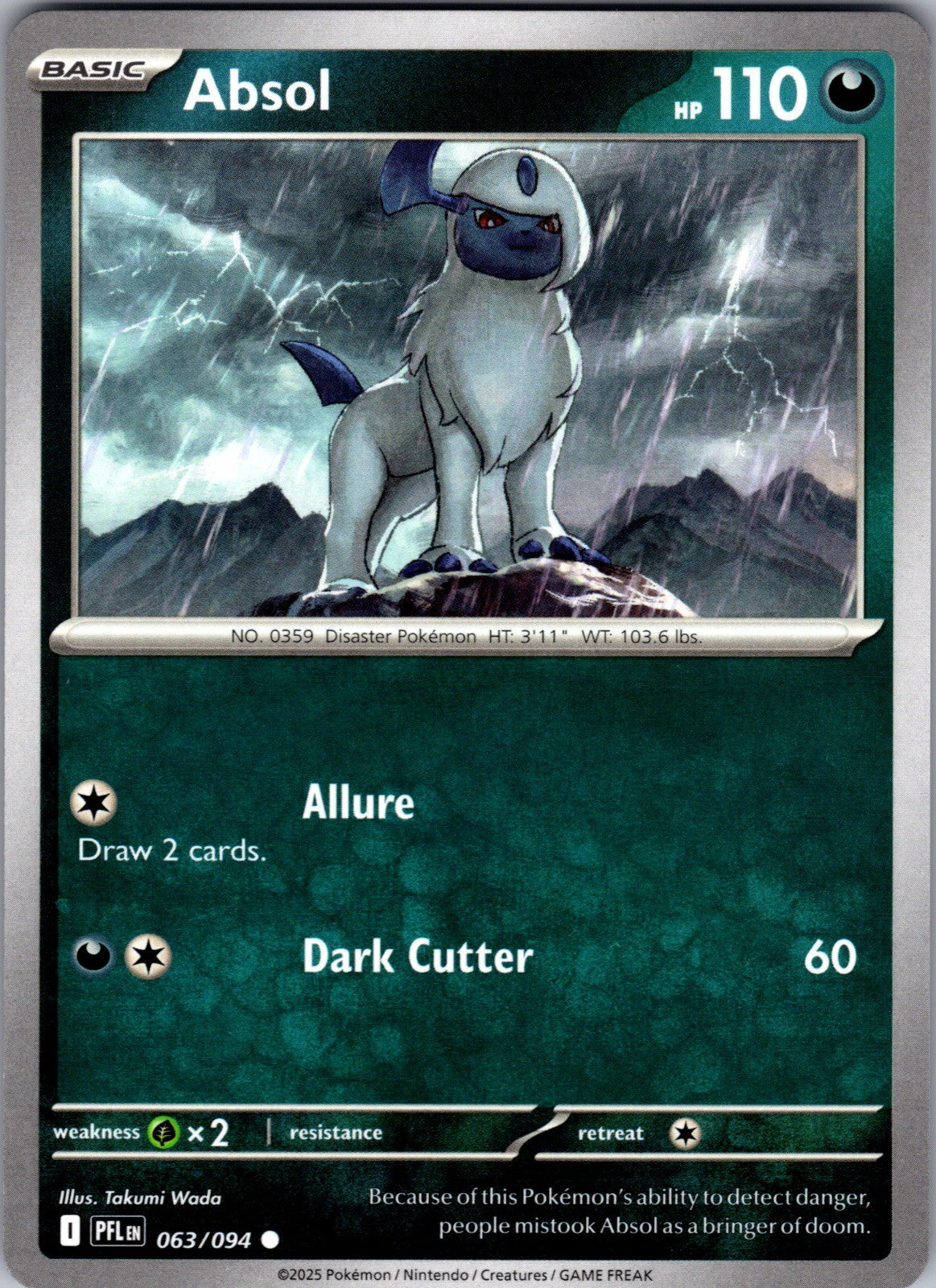 Absol Common ME02: Phantasmal Flames 063/094 LP