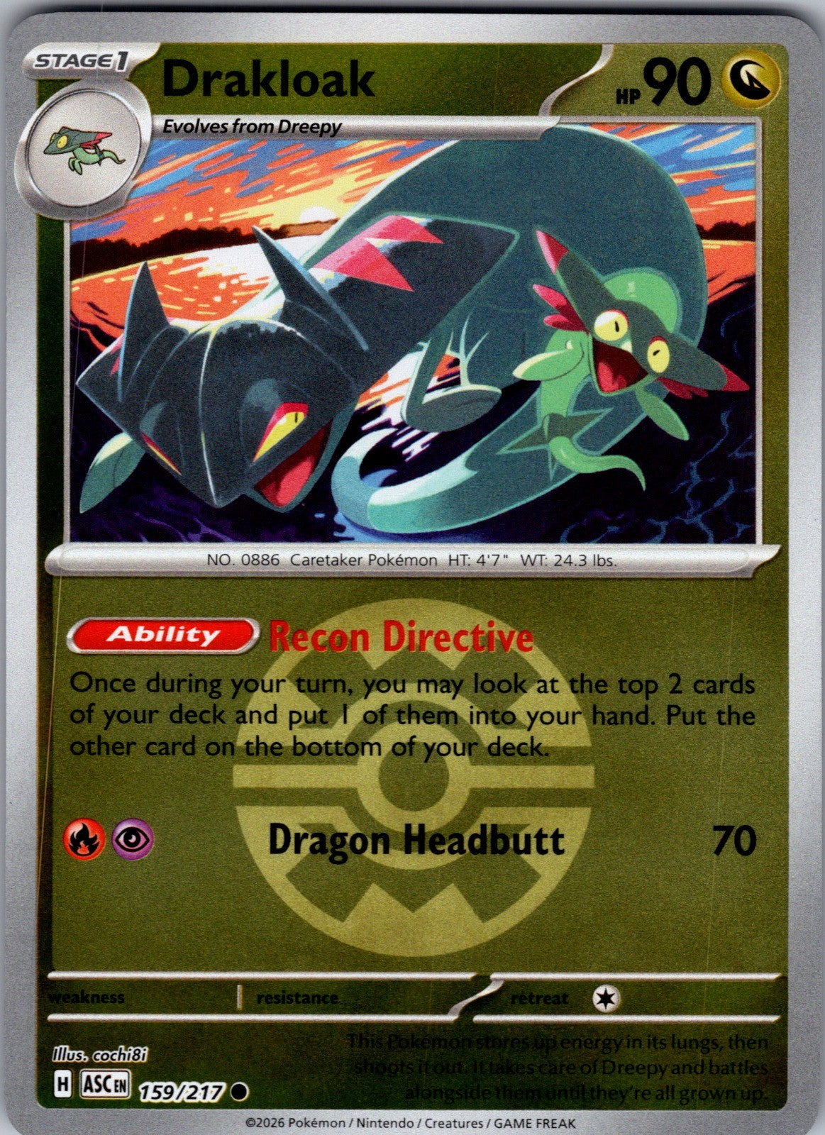 Drakloak - (Quick Ball) Reverse Holo Common ME: Ascended Heroes 159/217 LP