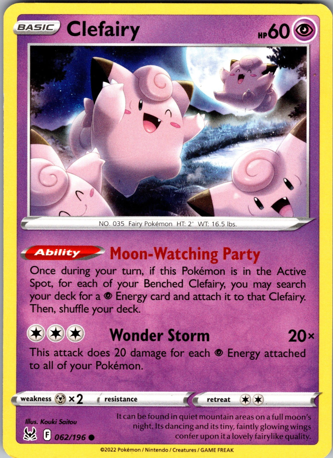 Clefairy Common Prize Pack Series Cards 062/196 LP