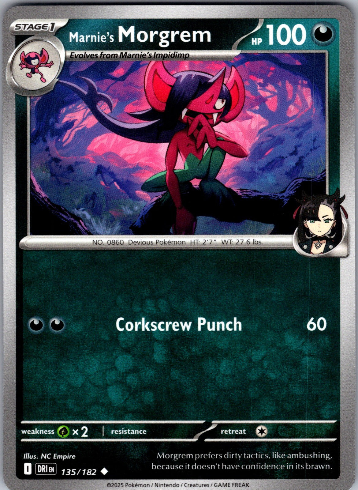 Marnie's Morgrem Uncommon SV10: Destined Rivals 135/182 LP