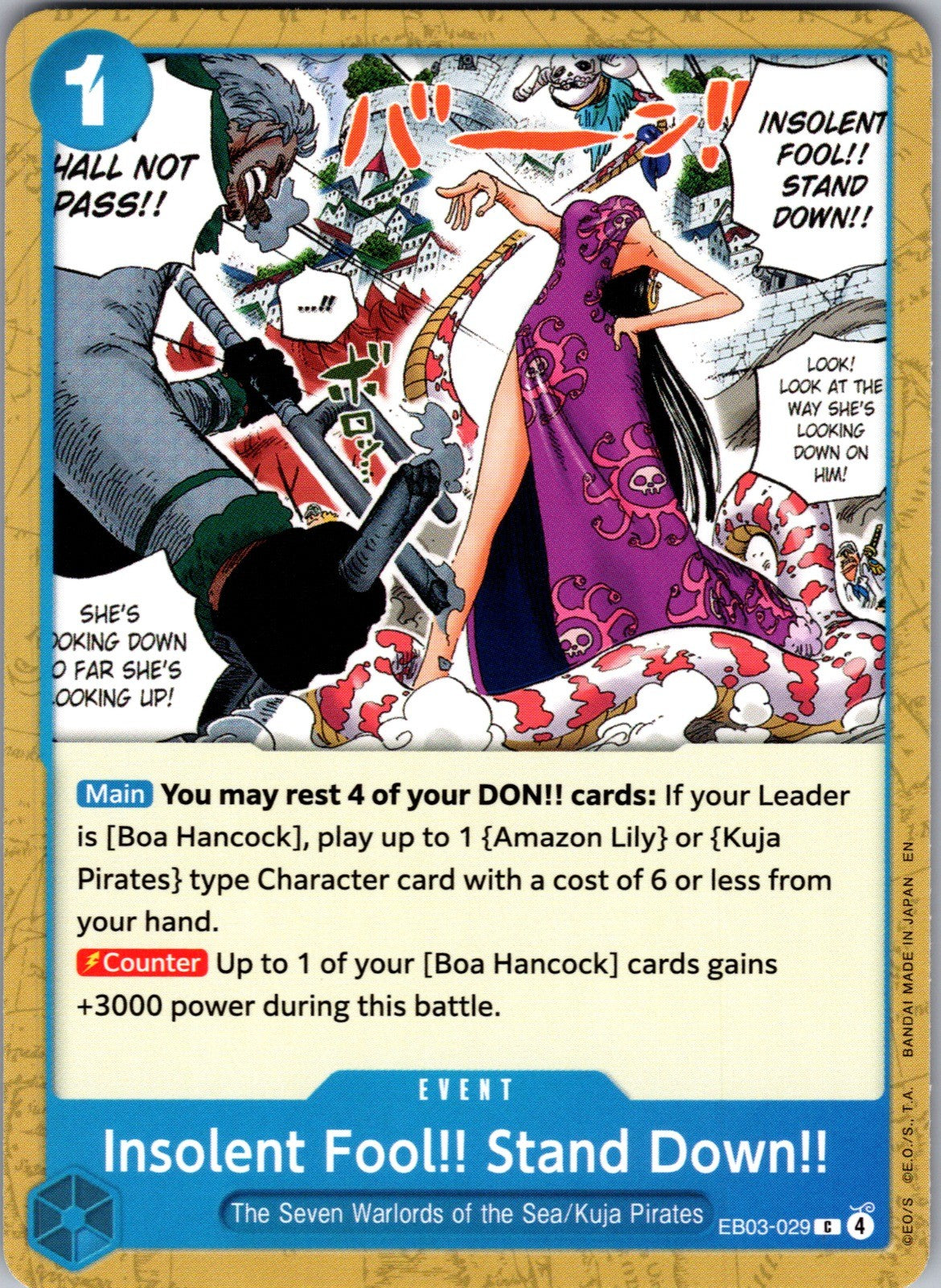 Insolent Fool!! Stand Down!! C Extra Booster: One Piece Heroines Edition EB03-02