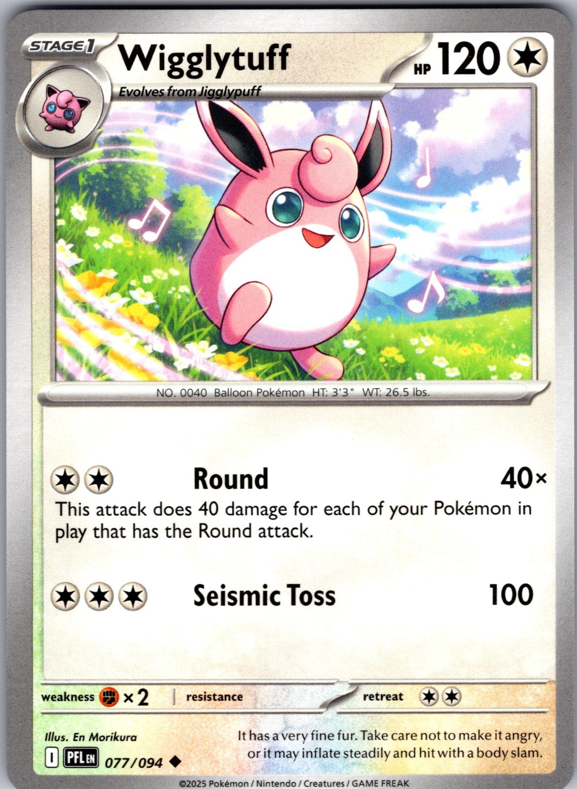 Wigglytuff Uncommon ME02: Phantasmal Flames 077/094 LP