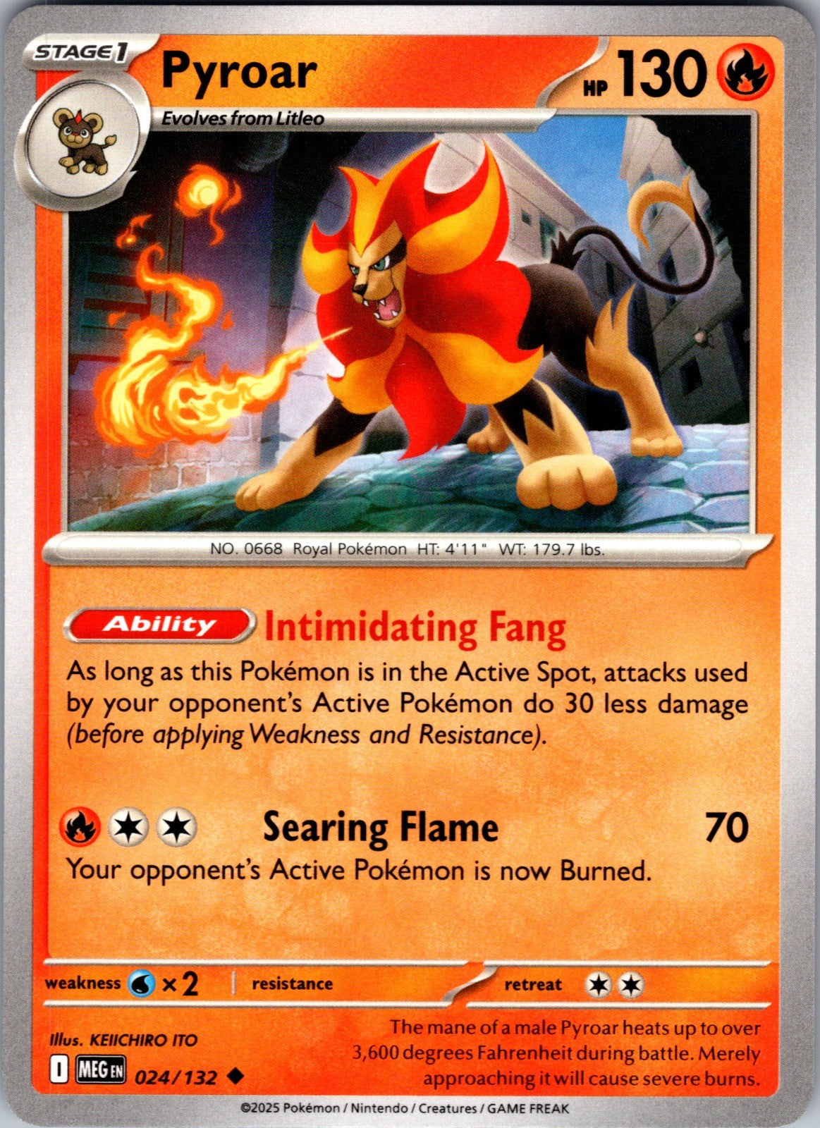 Pyroar Uncommon ME01: Mega Evolution 024/132 LP