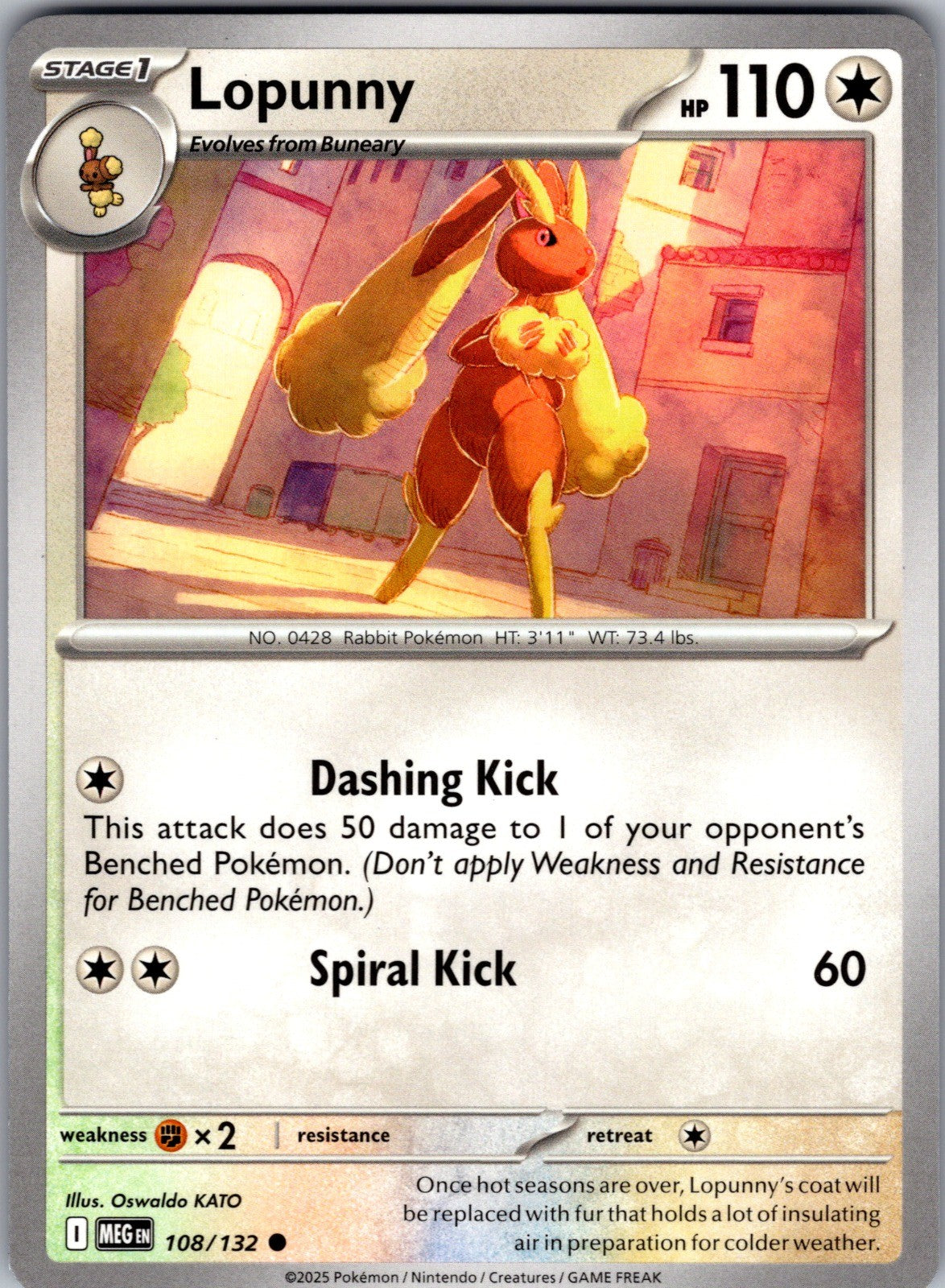 Lopunny Common ME01: Mega Evolution 108/132 LP