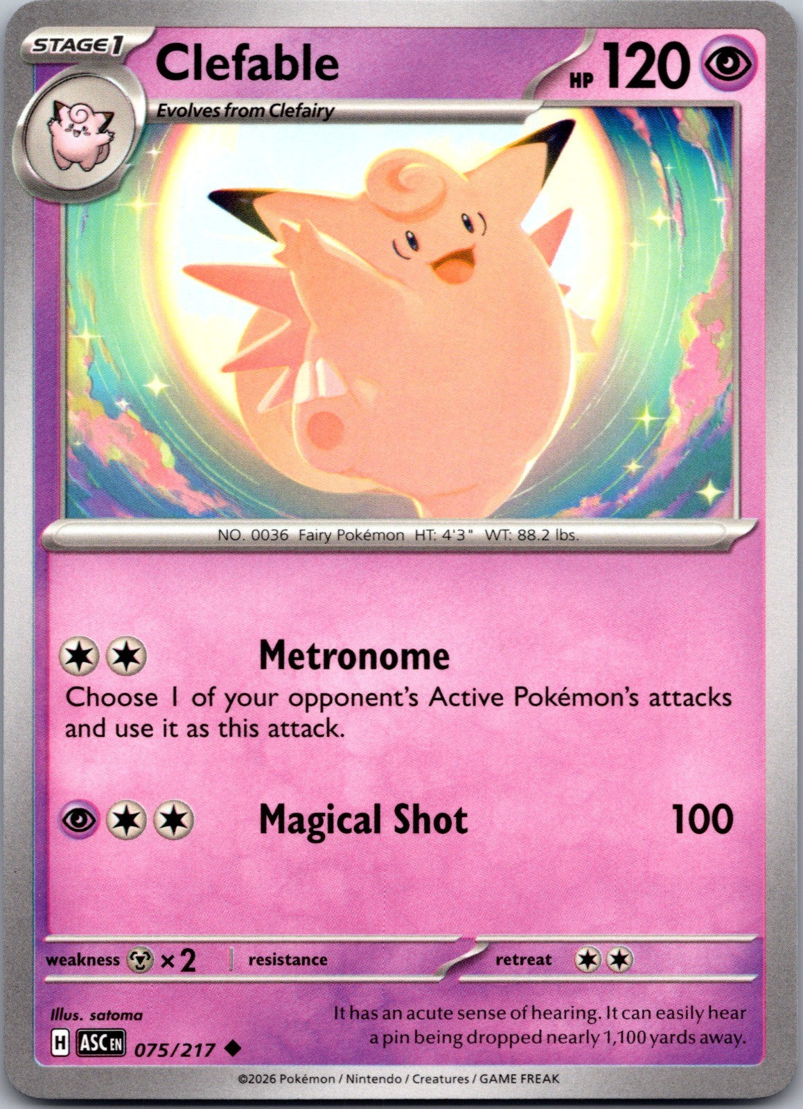 Clefable Uncommon SV06: Twilight Masquerade 079/167 LP