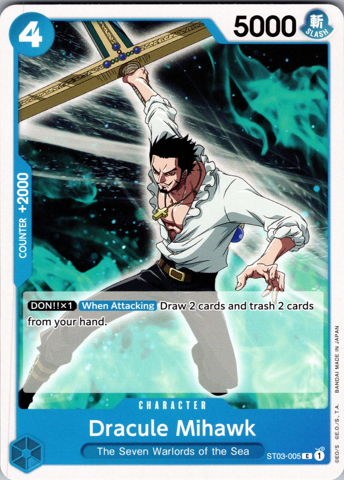 Dracule Mihawk C Starter Deck 3: The Seven Warlords of The Sea ST03-005 LP