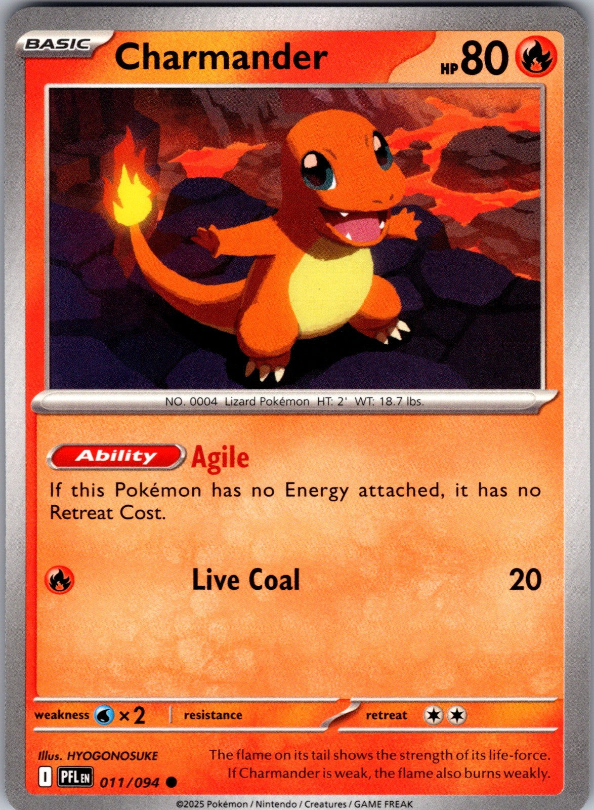 Charmander Common ME02: Phantasmal Flames 011/094 LP