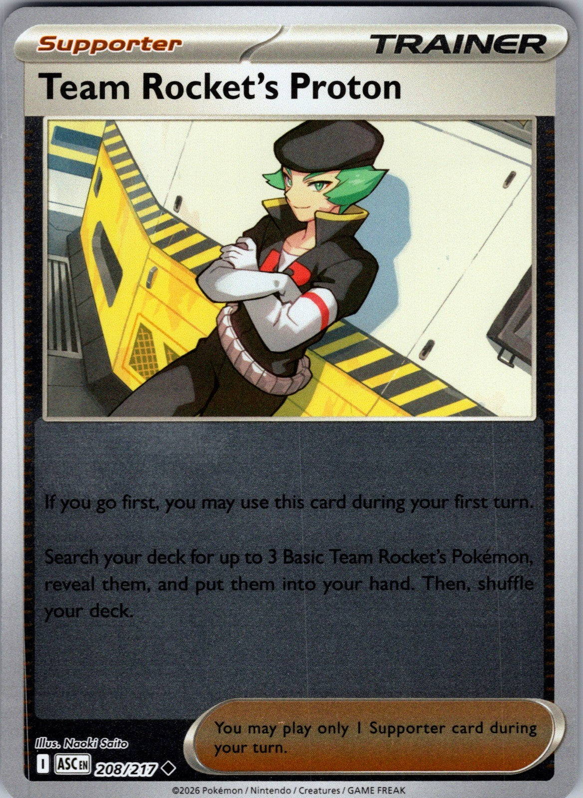 Team Rocket's Proton Reverse Holo Uncommon ME: Ascended Heroes 208/217 LP