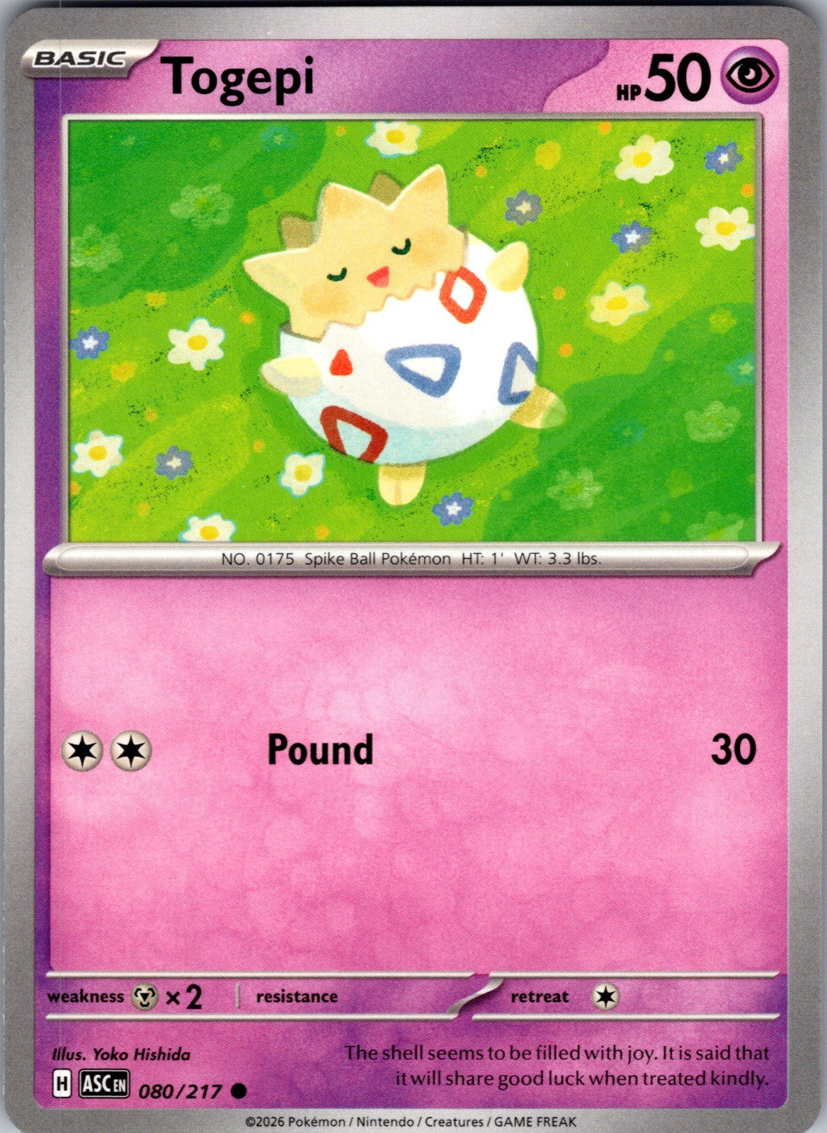 Togepi Common ME: Ascended Heroes 080/217 LP