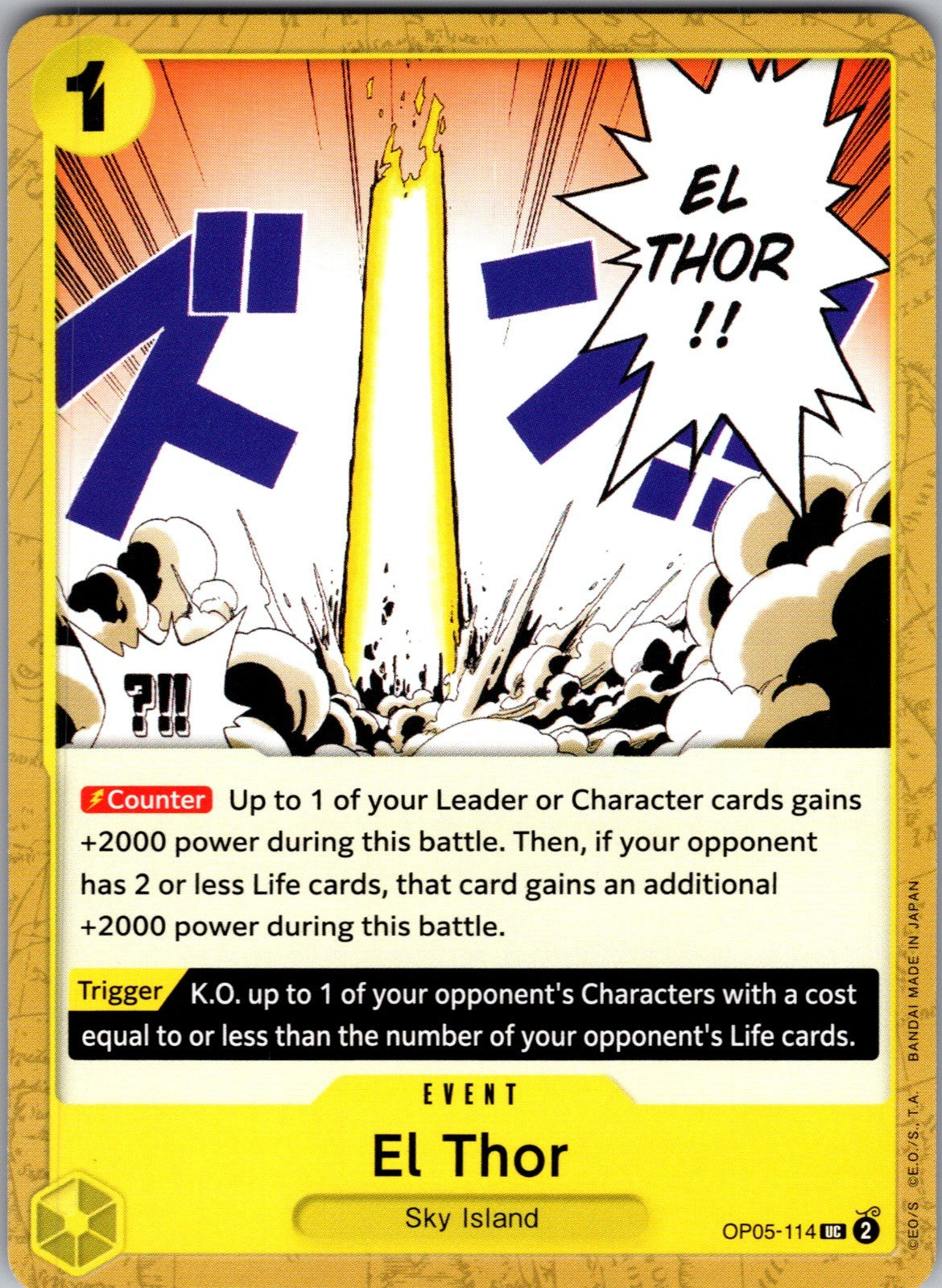 El Thor UC Awakening of the New Era OP05-114 LP