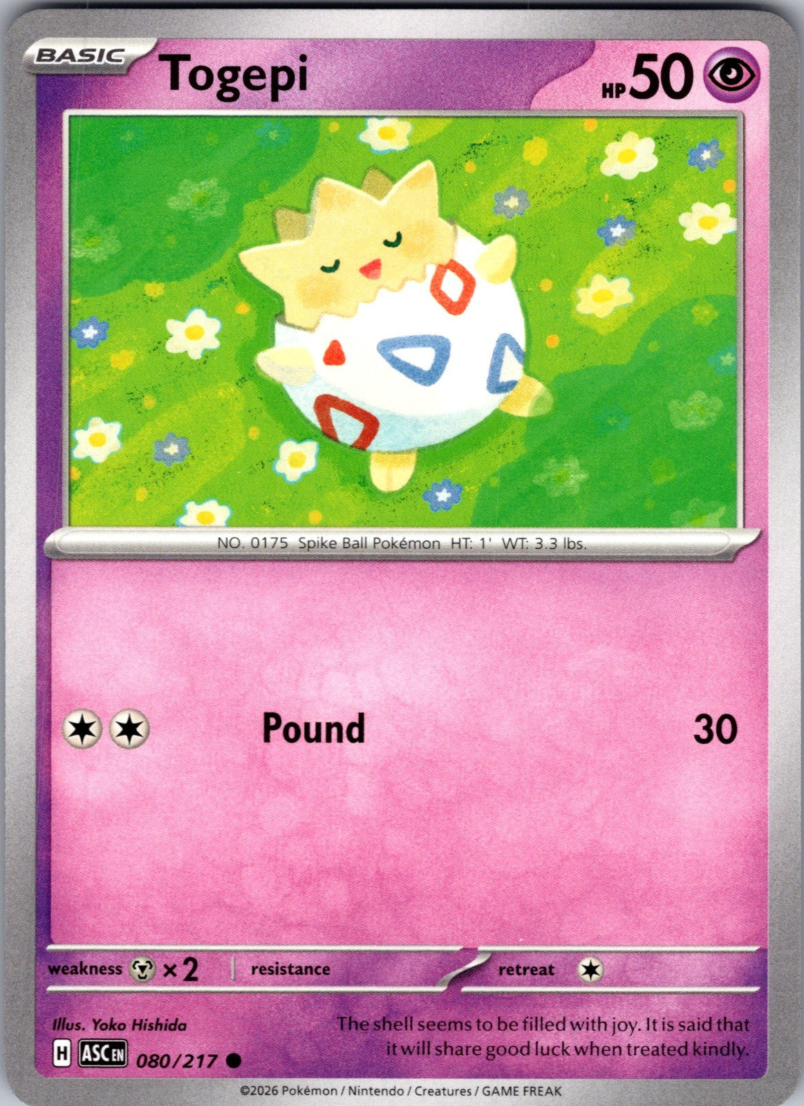 Togepi Common ME: Ascended Heroes 080/217 LP