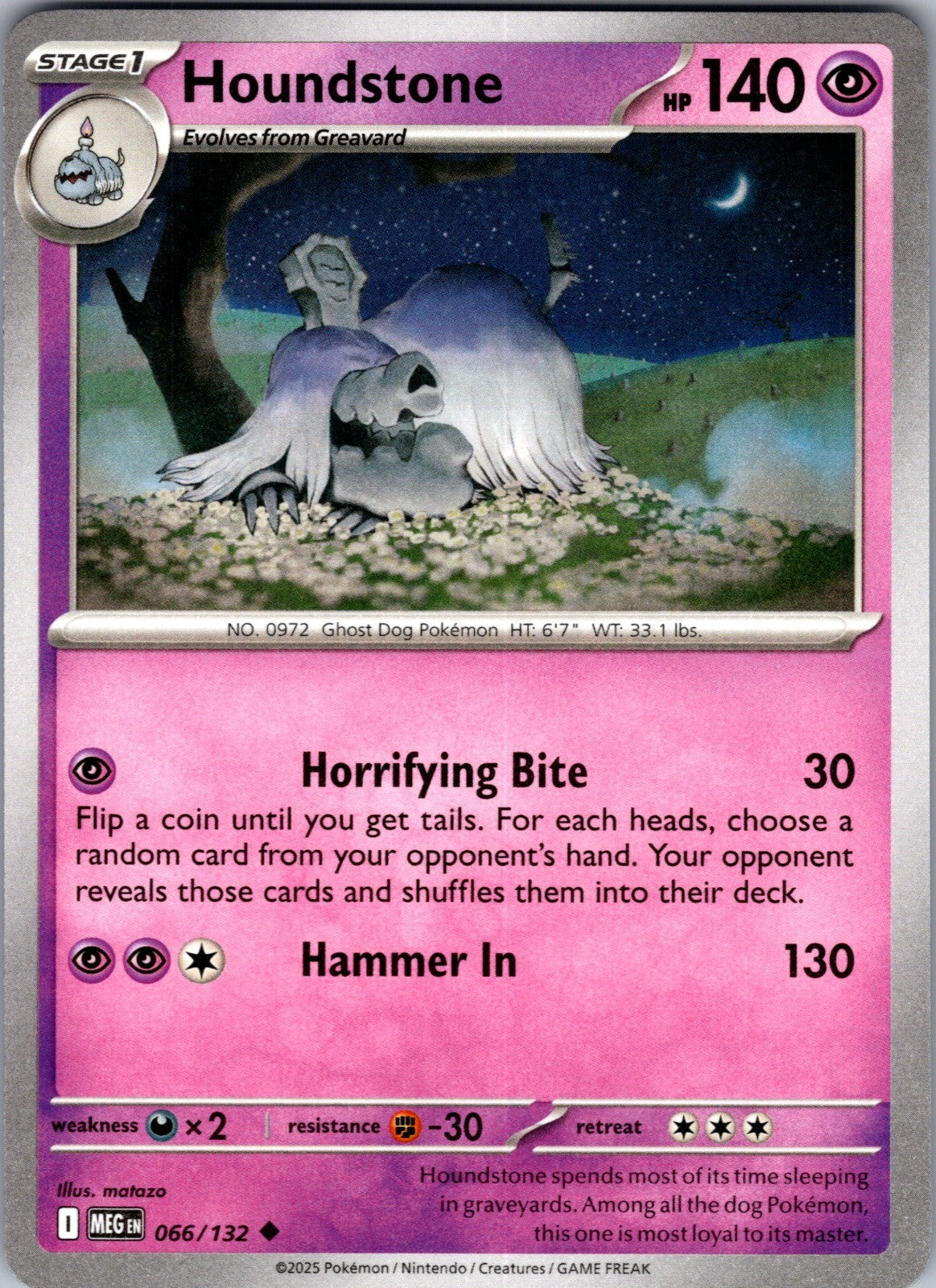 Houndstone Uncommon ME01: Mega Evolution 066/132 LP