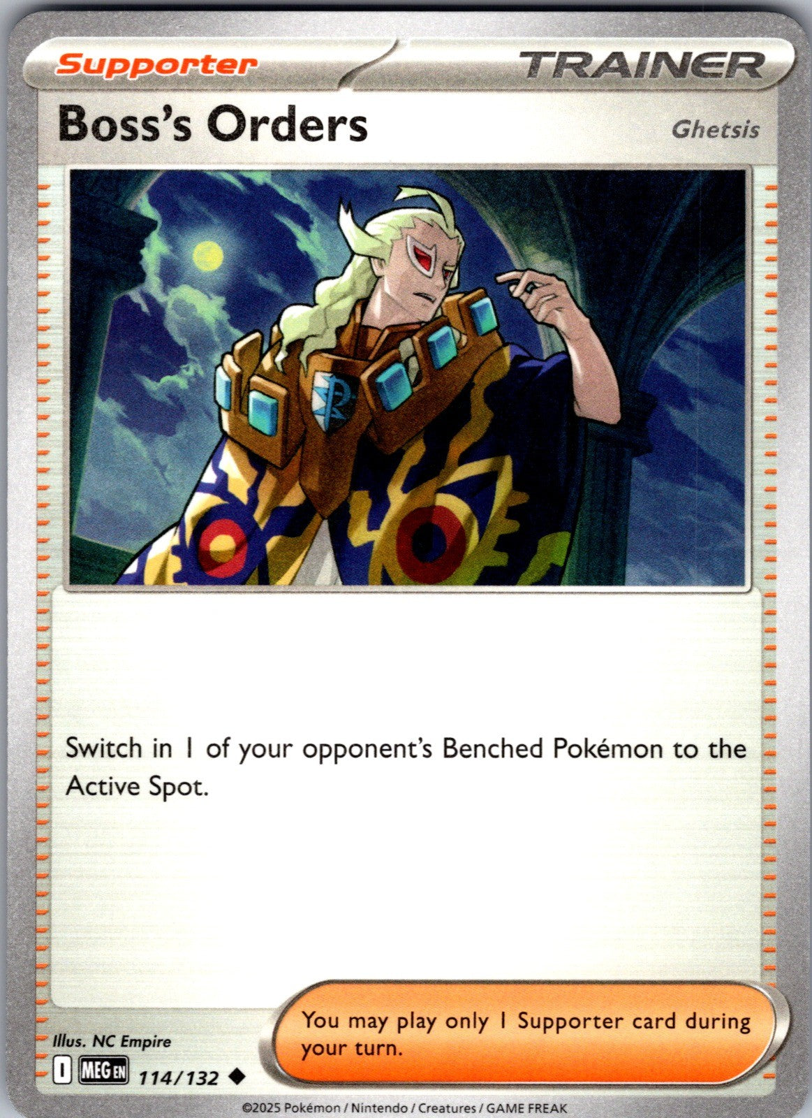 Boss's Orders [Ghetsis] Uncommon ME01: Mega Evolution 114/132 LP