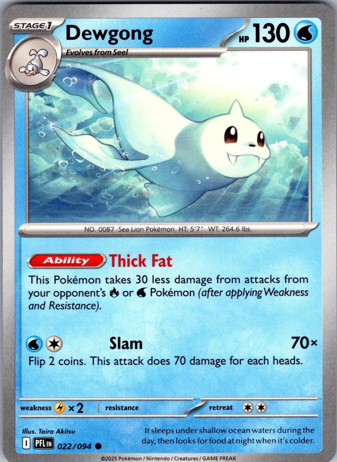 Dewgong Common ME02: Phantasmal Flames 022/094 LP