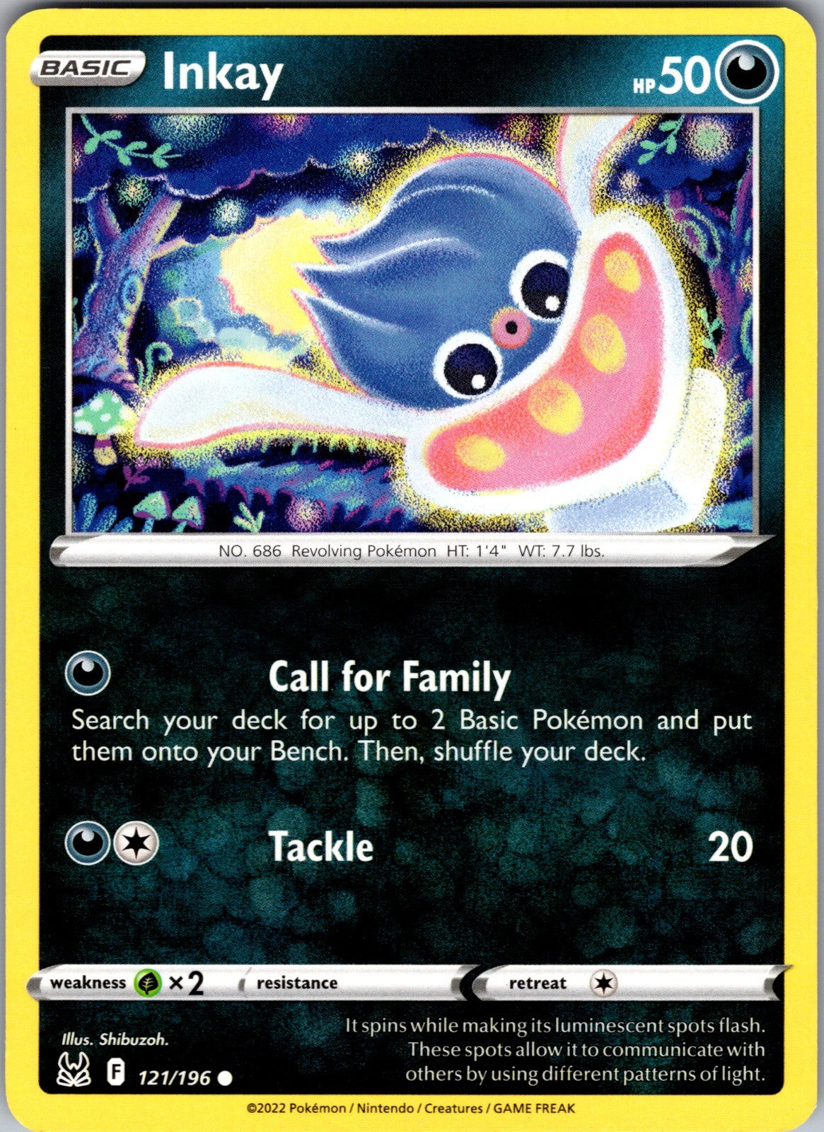 Inkay (121) Common SWSH11: Lost Origin 121/196 LP