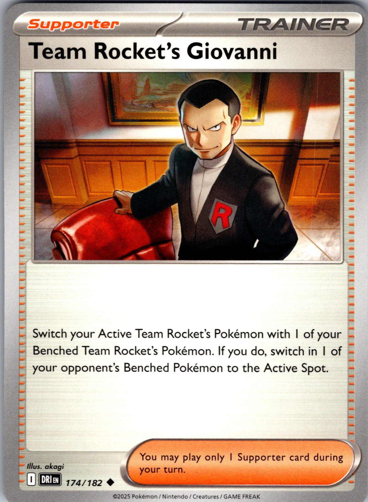 Team Rocket's Giovanni Uncommon ME: Ascended Heroes 204/217 LP