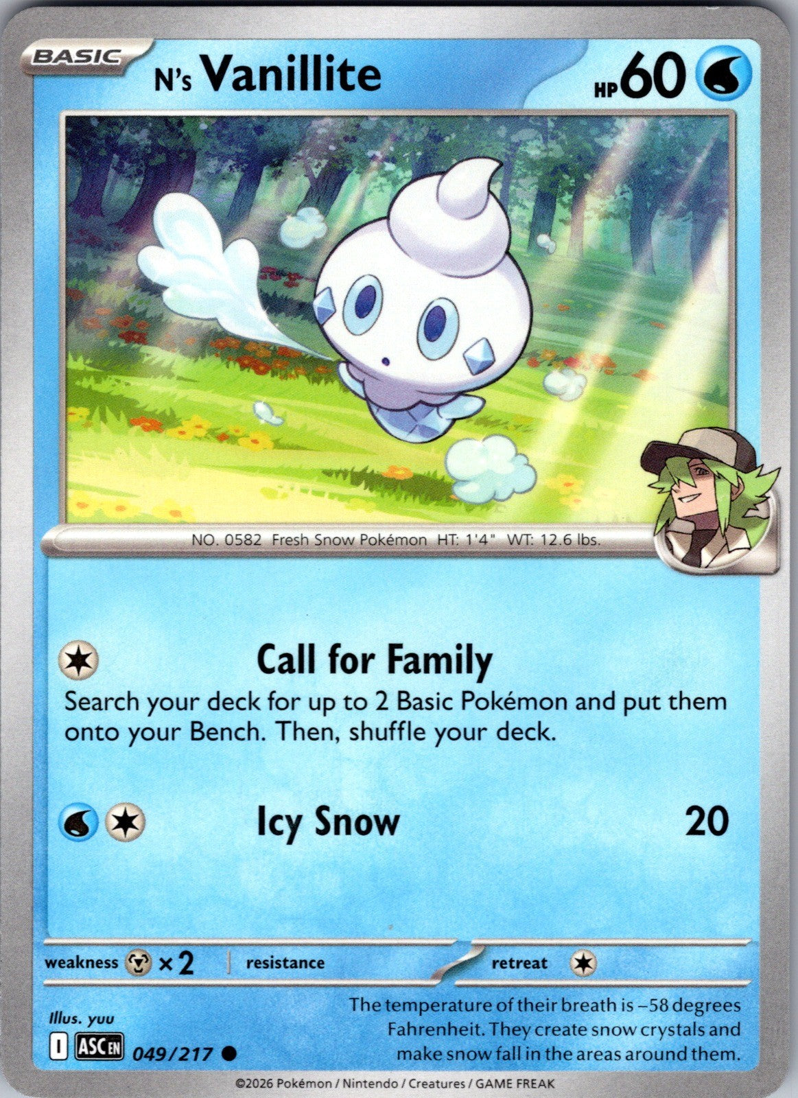 N's Vanillite Common ME: Ascended Heroes 049/217 LP