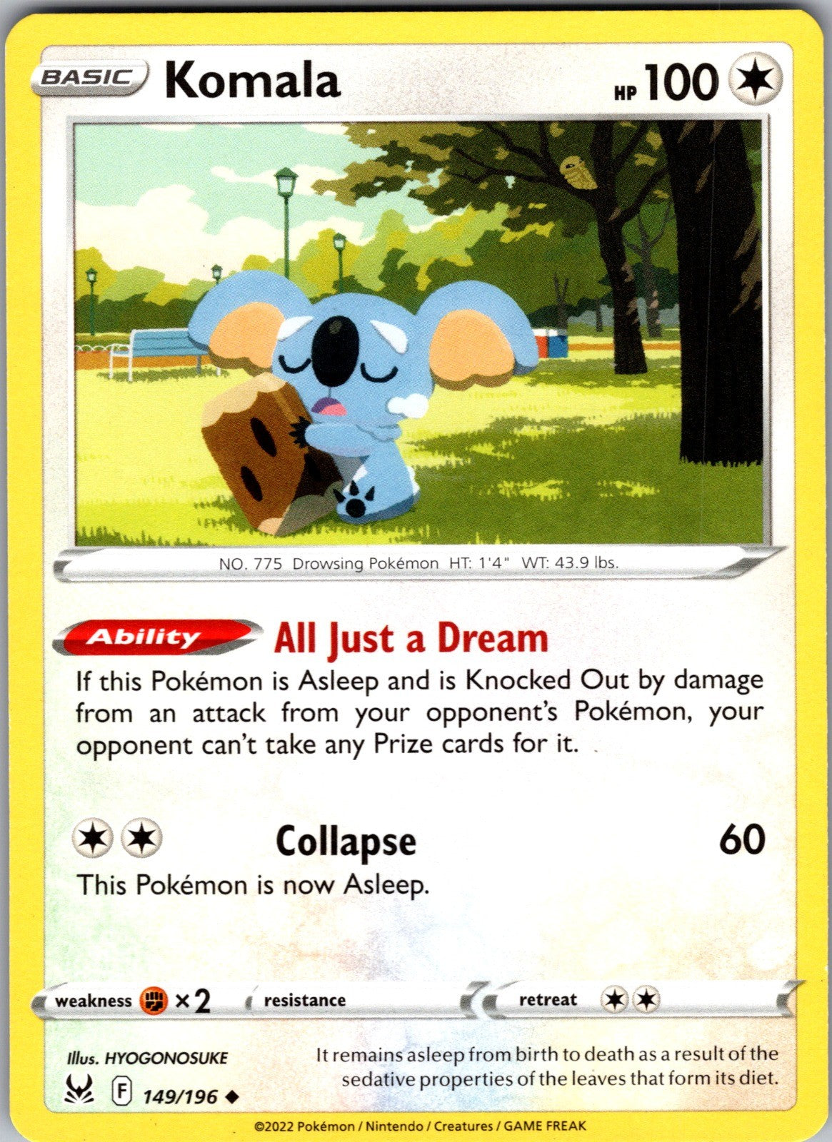 Komala Uncommon SWSH11: Lost Origin 149/196 LP
