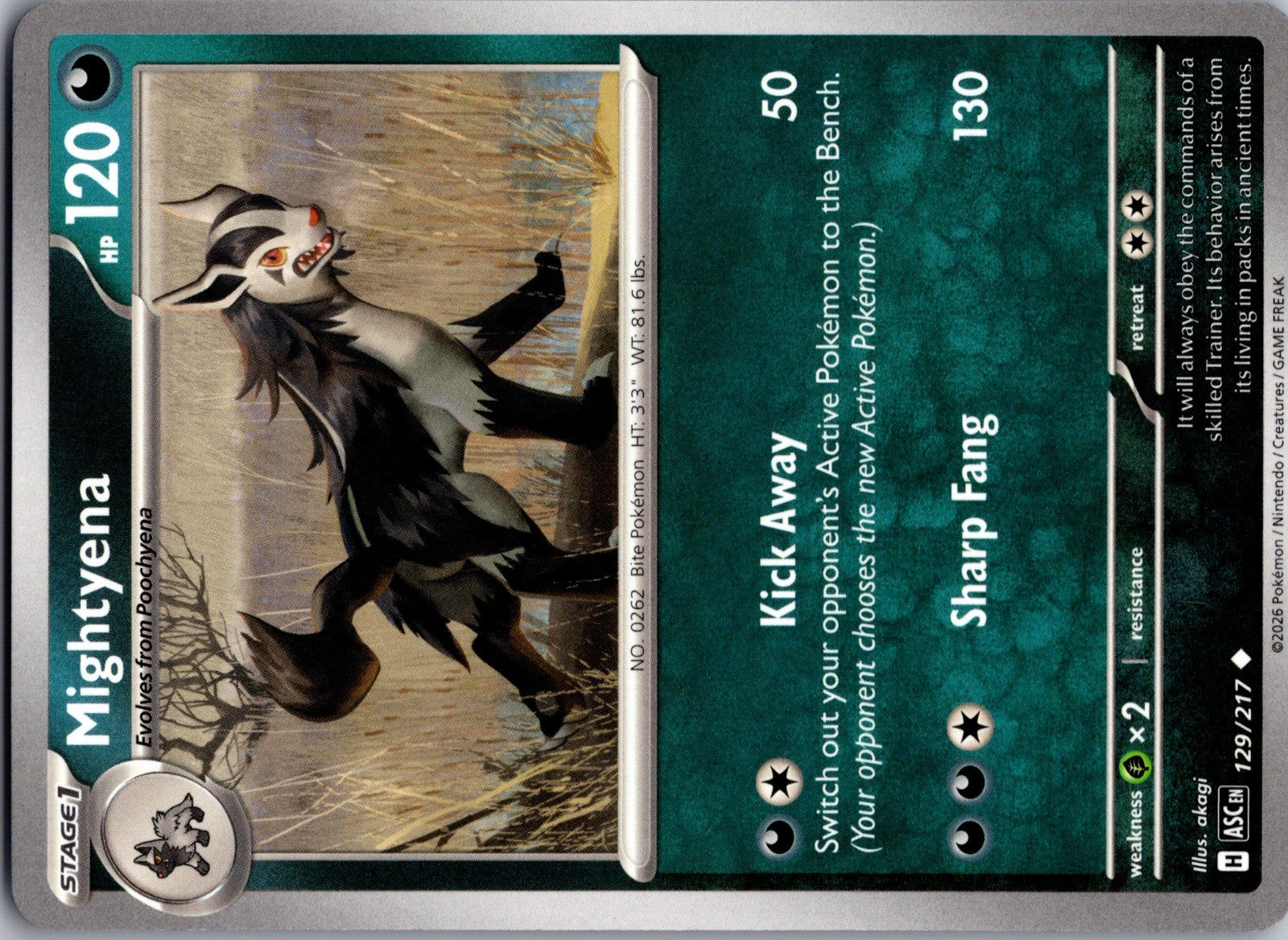 Mightyena Uncommon ME: Ascended Heroes 129/217 LP