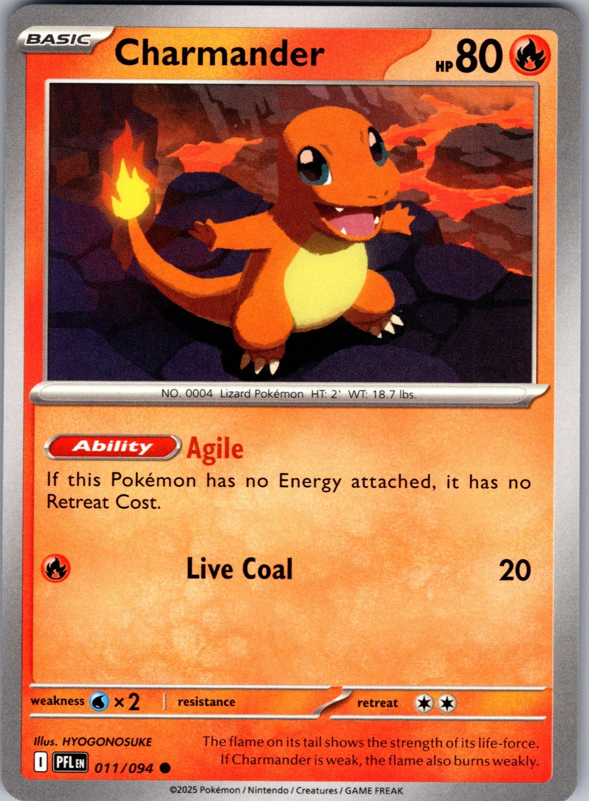 Charmander Common ME02: Phantasmal Flames 011/094 LP