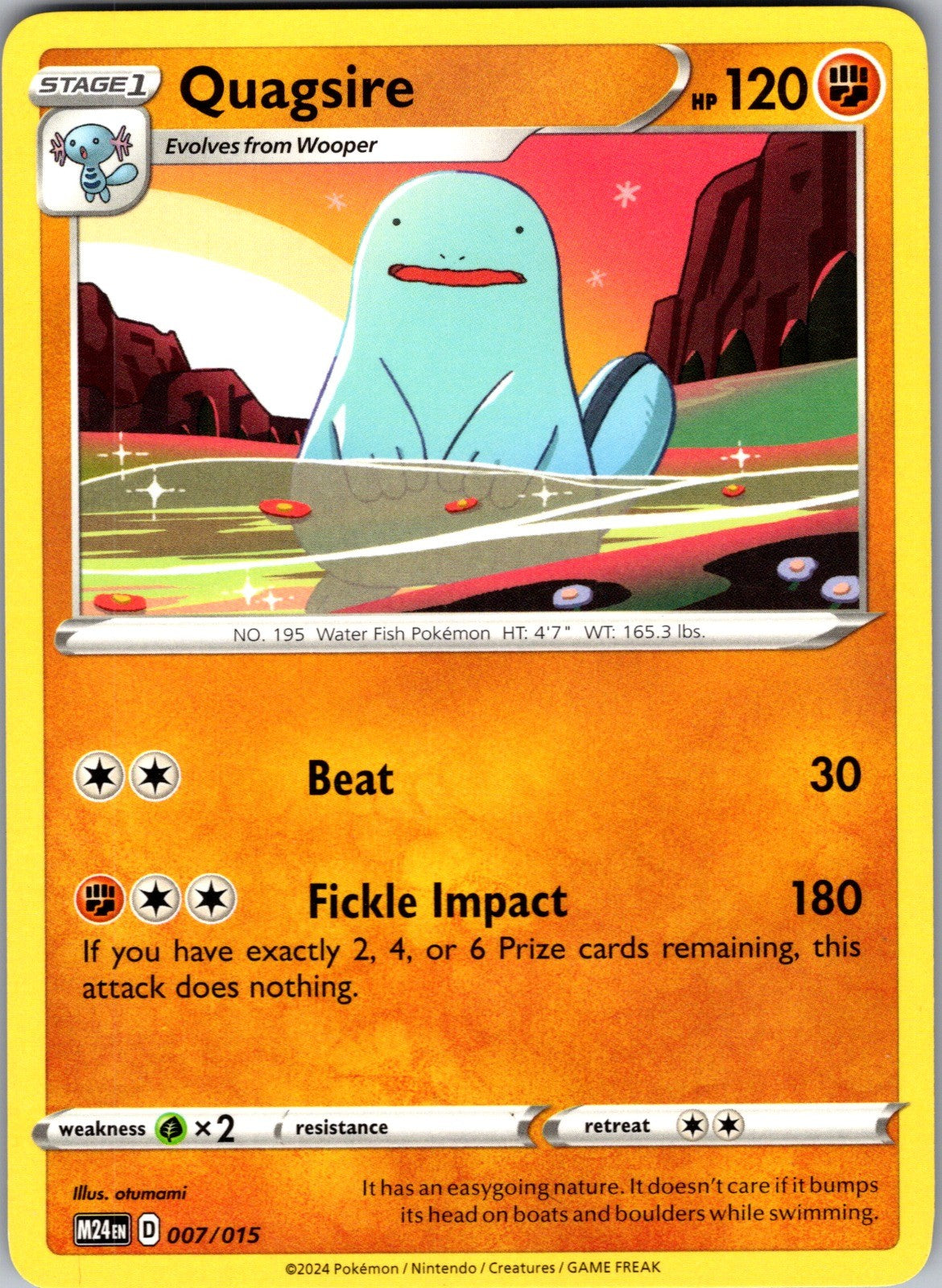 Quagsire Promo McDonald's Promos 2024 007/015 LP