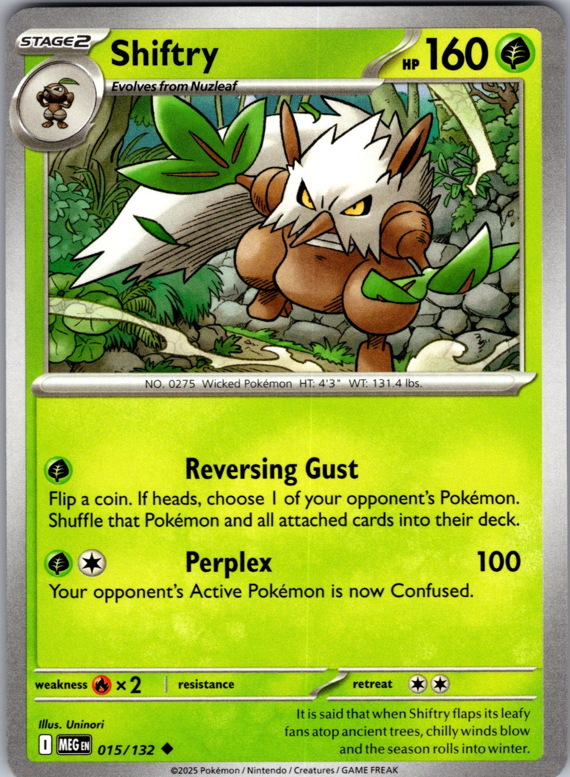 Shiftry Uncommon ME01: Mega Evolution 015/132 LP