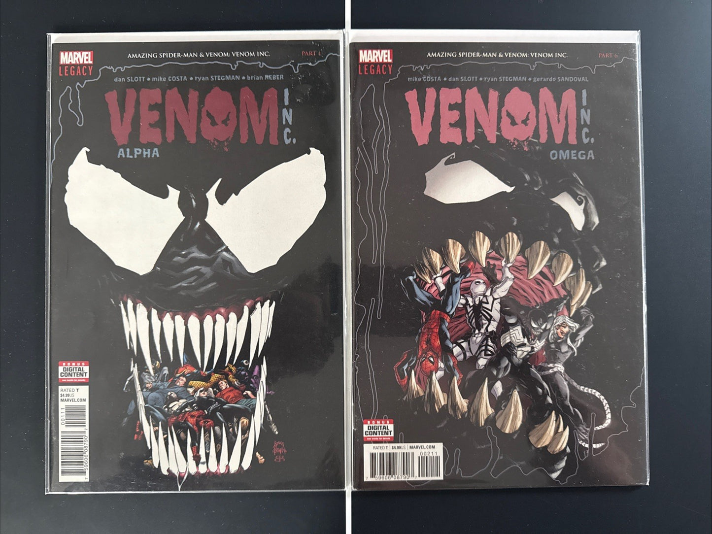 Venom Set bundle. Alpha and Omega. King in Black. First host. Web of Venom