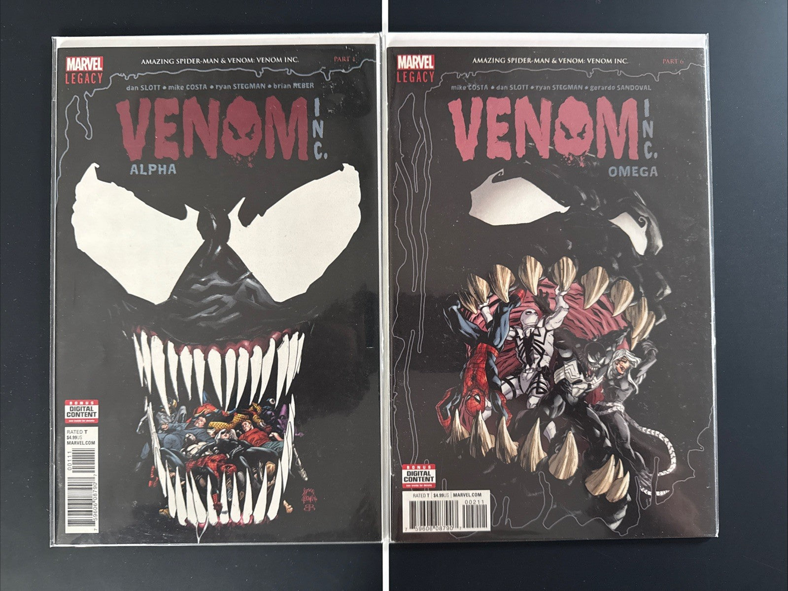 Venom Set bundle. Alpha and Omega. King in Black. First host. Web of Venom