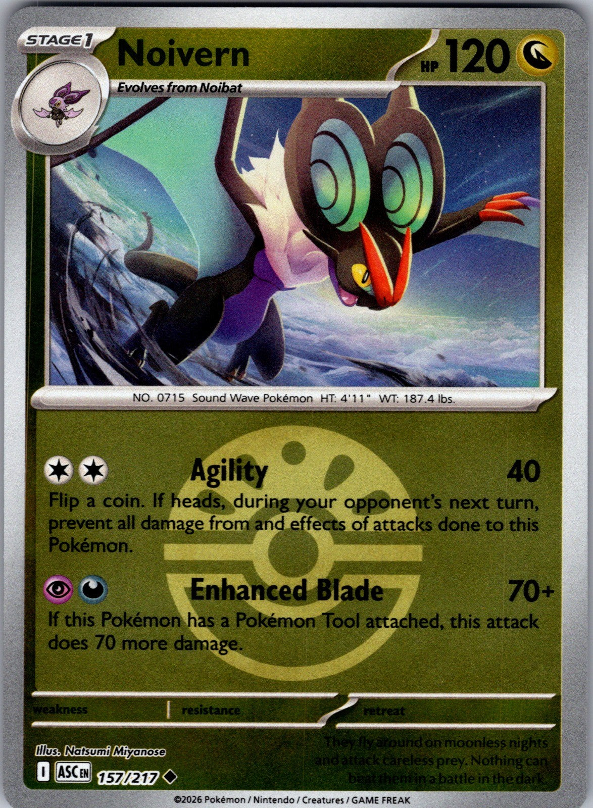 Noivern (Friend Ball) Reverse Holo Uncommon ME: Ascended Heroes 157/217 LP