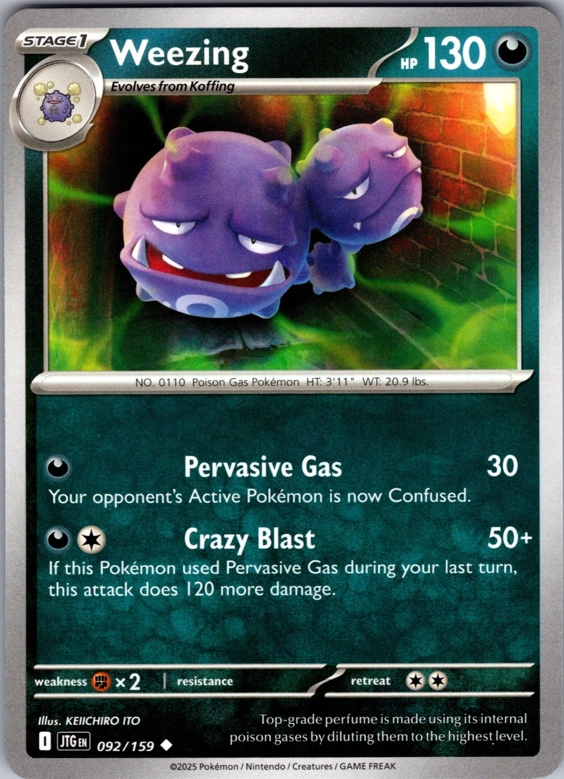 Weezing Uncommon SV09: Journey Together 092/159 LP