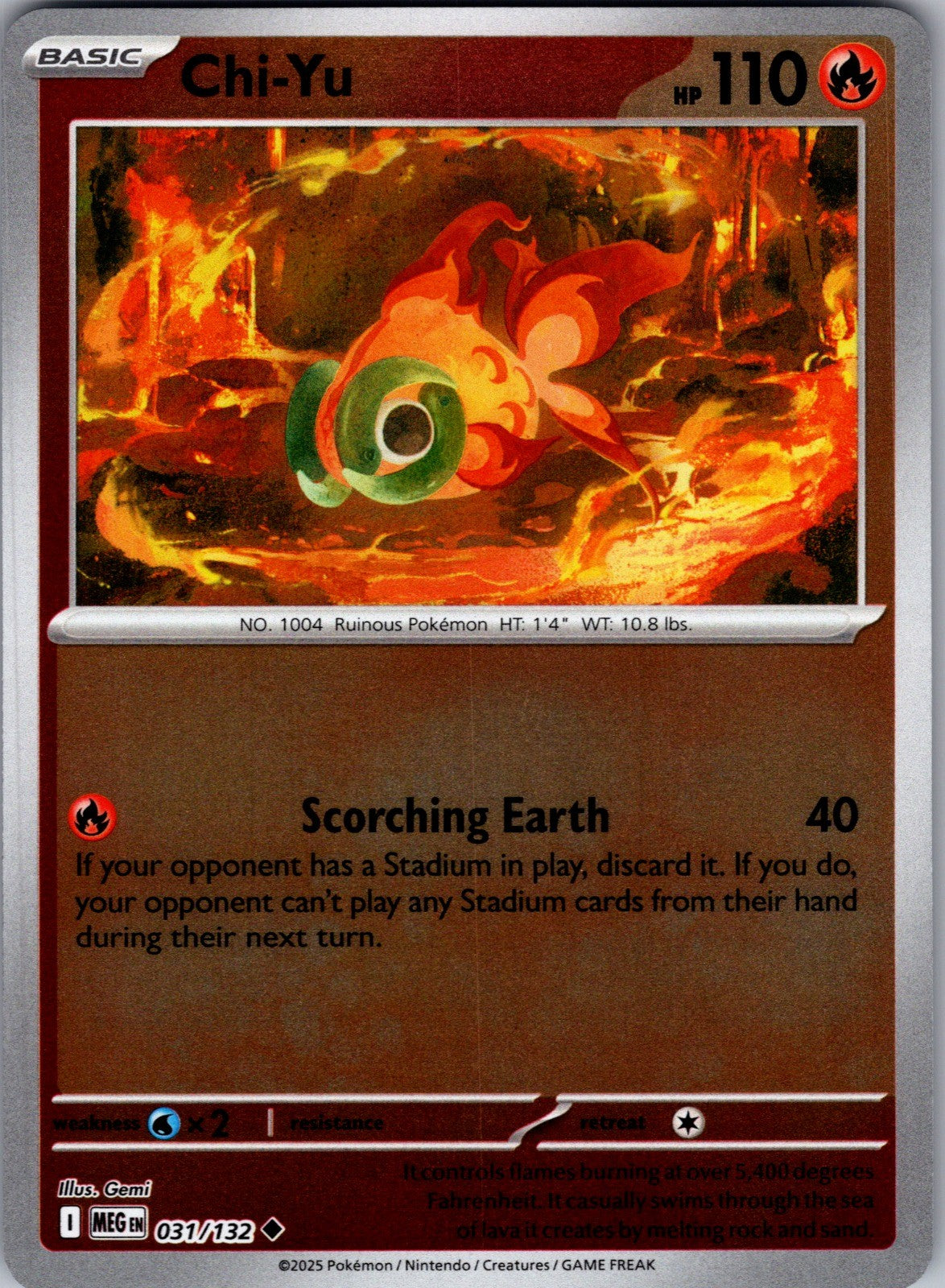 Chi-Yu Reverse Holo Uncommon ME01: Mega Evolution 031/132 LP