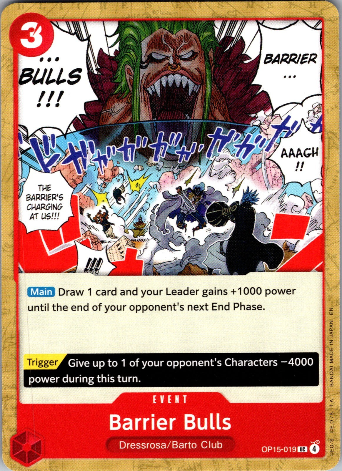 Barrier Bulls UC Adventure on Kami's Island OP15-019 LP