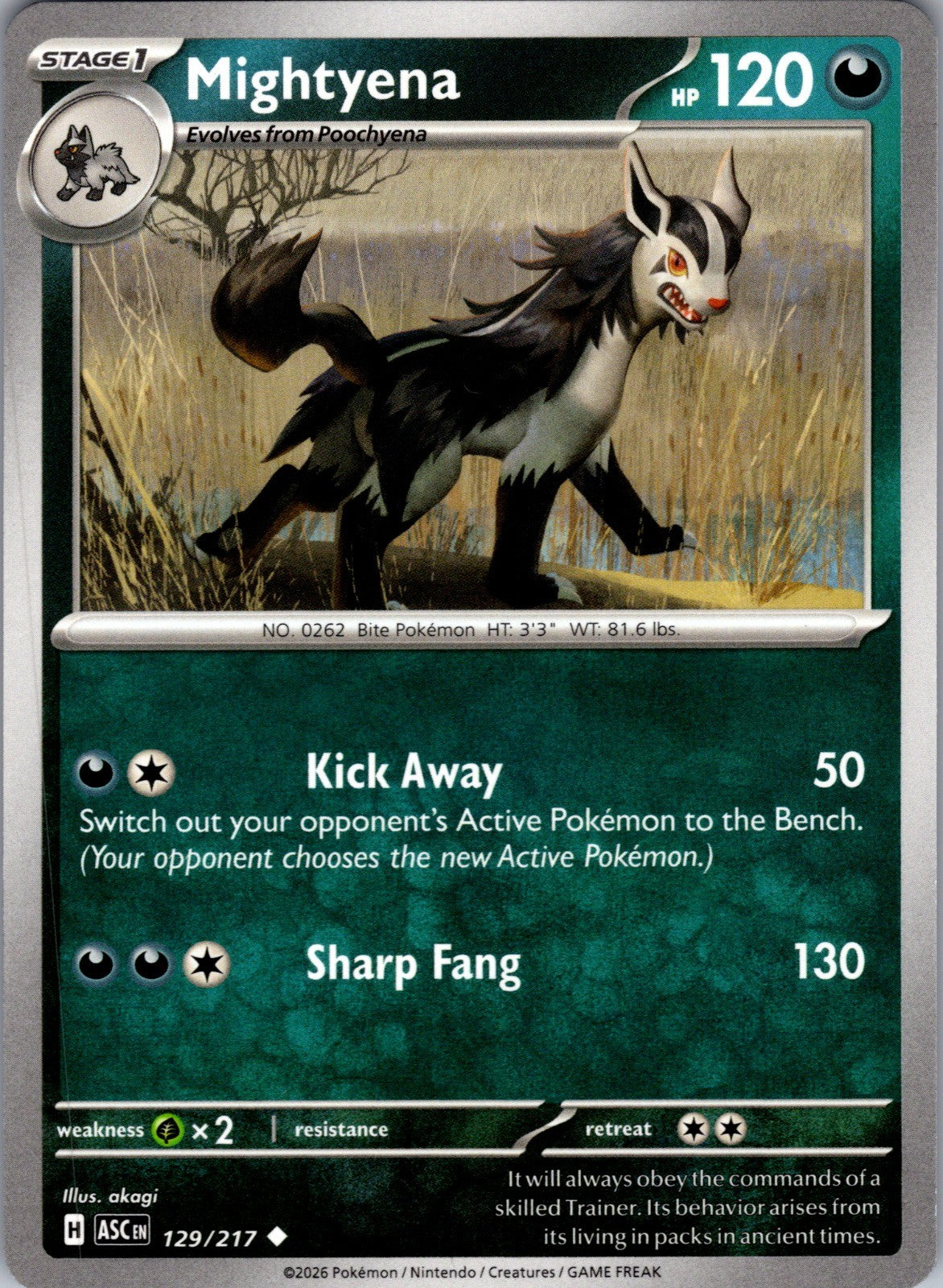 Mightyena Uncommon ME: Ascended Heroes 129/217 LP