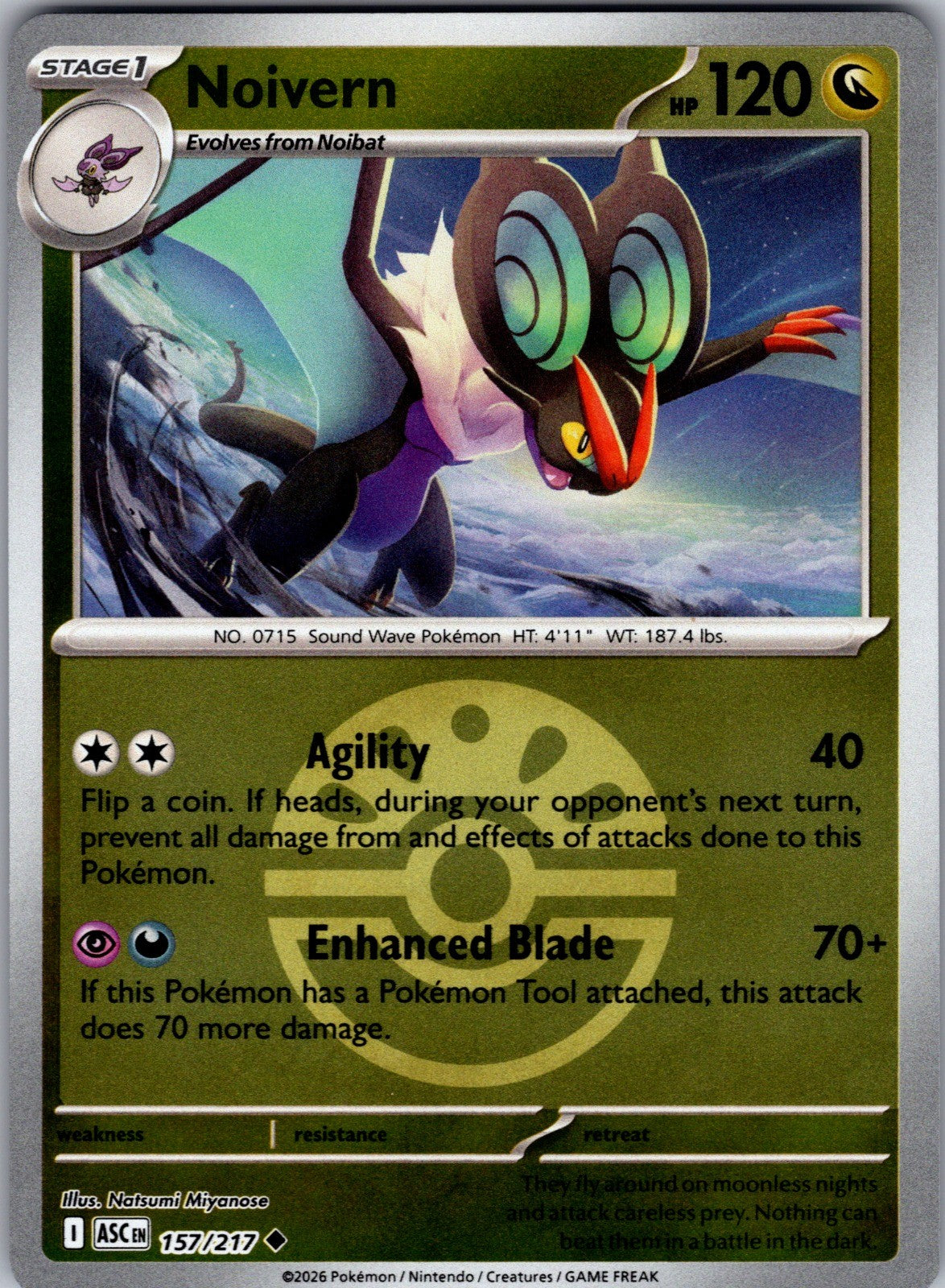 Noivern (Energy Symbol Pattern) Reverse Holo Uncommon ME: Ascended Heroes 157/21