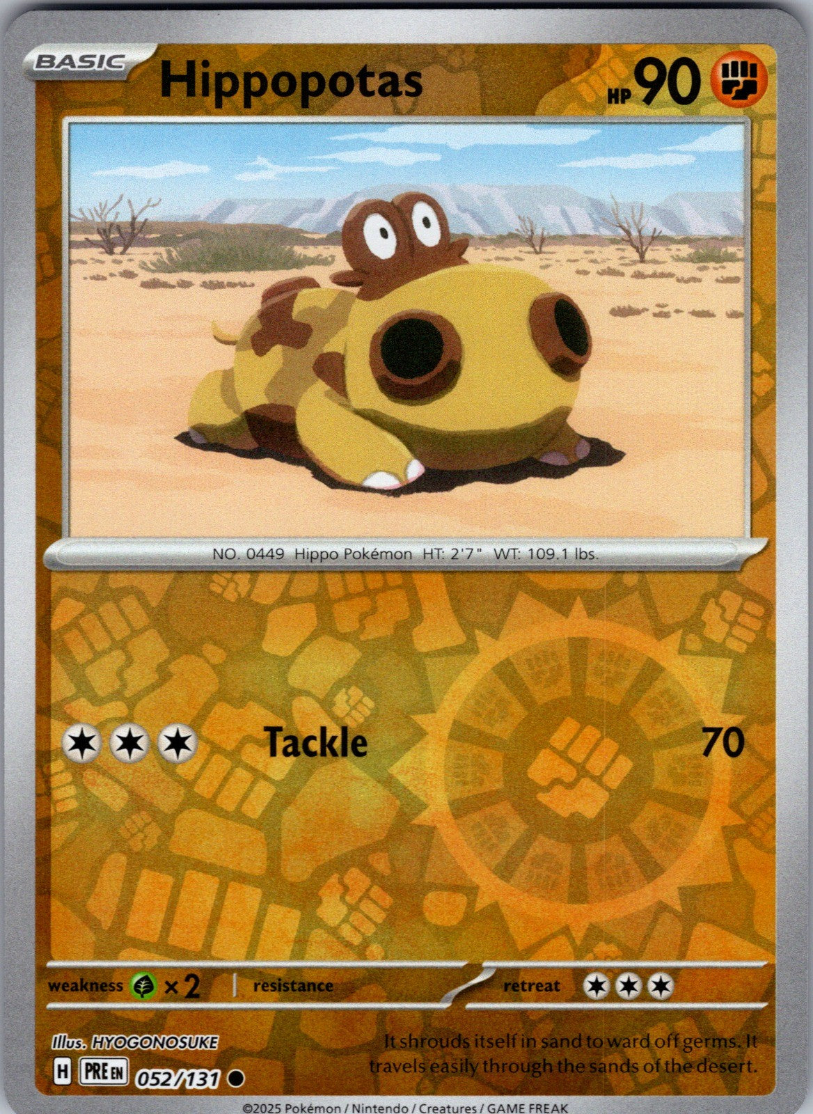 Hippopotas Common SV: Prismatic Evolutions 052/131 LP